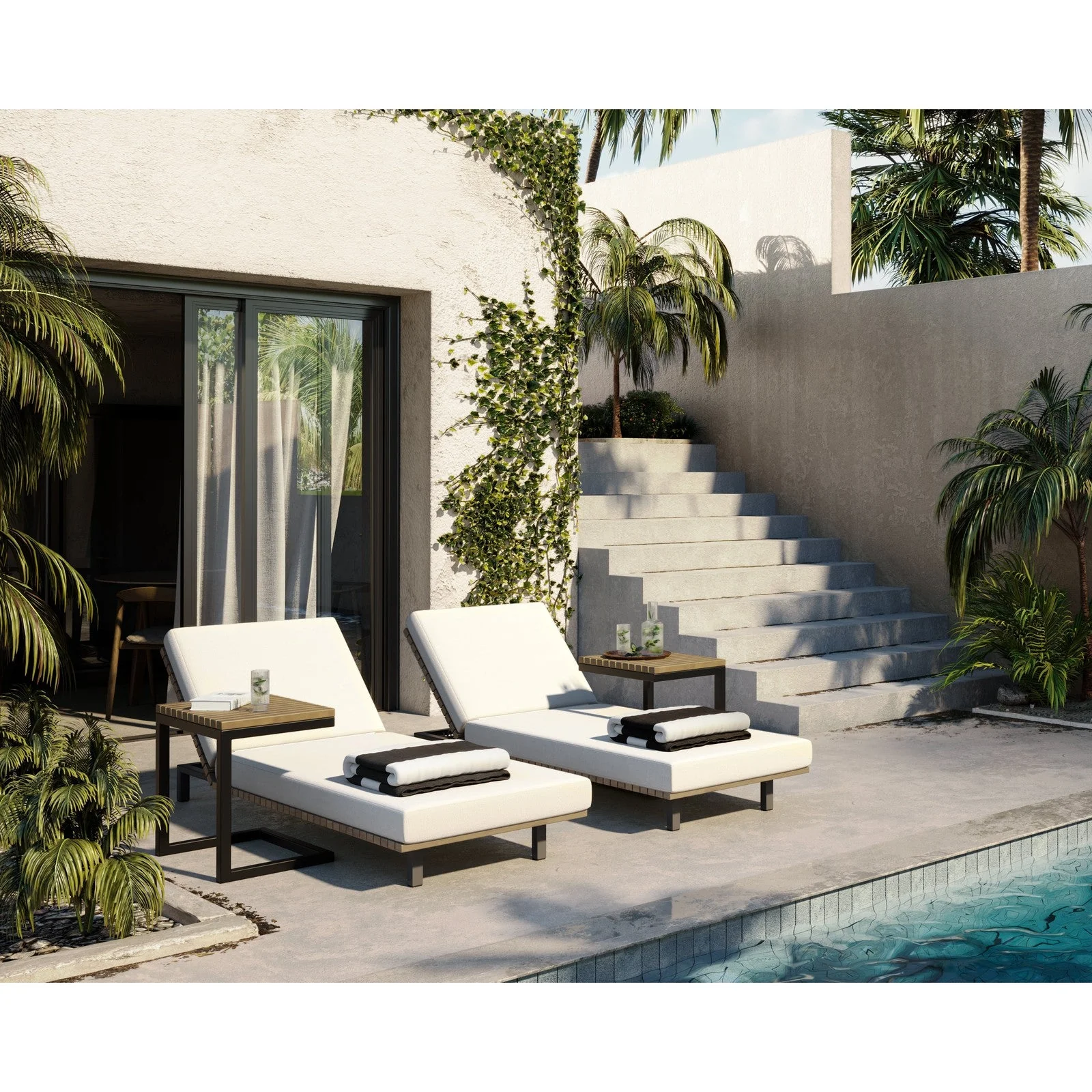Sunpan Geneve C-Shaped End Table - Image 2