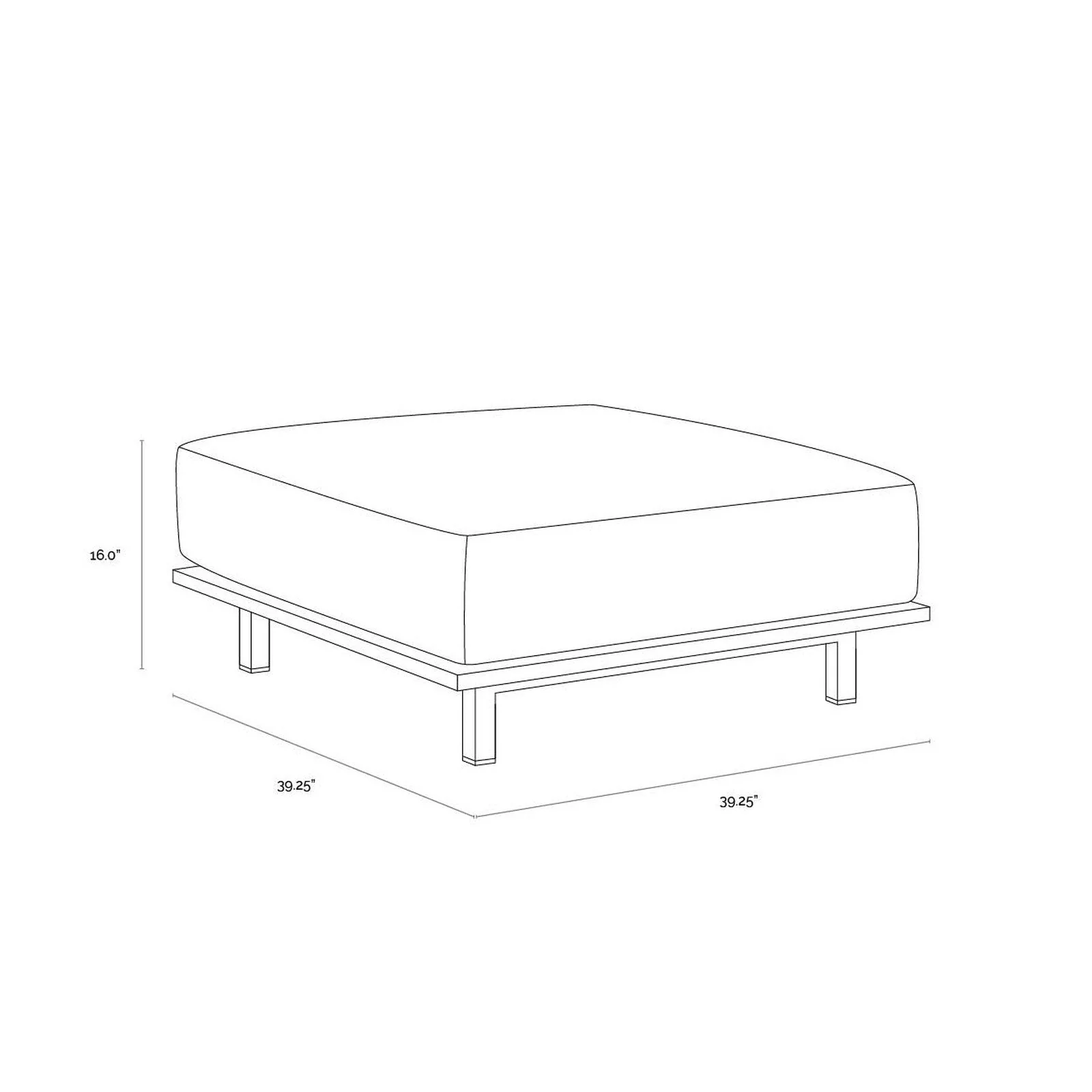 Sunpan Geneve Modular Ottoman Clearance - Image 8