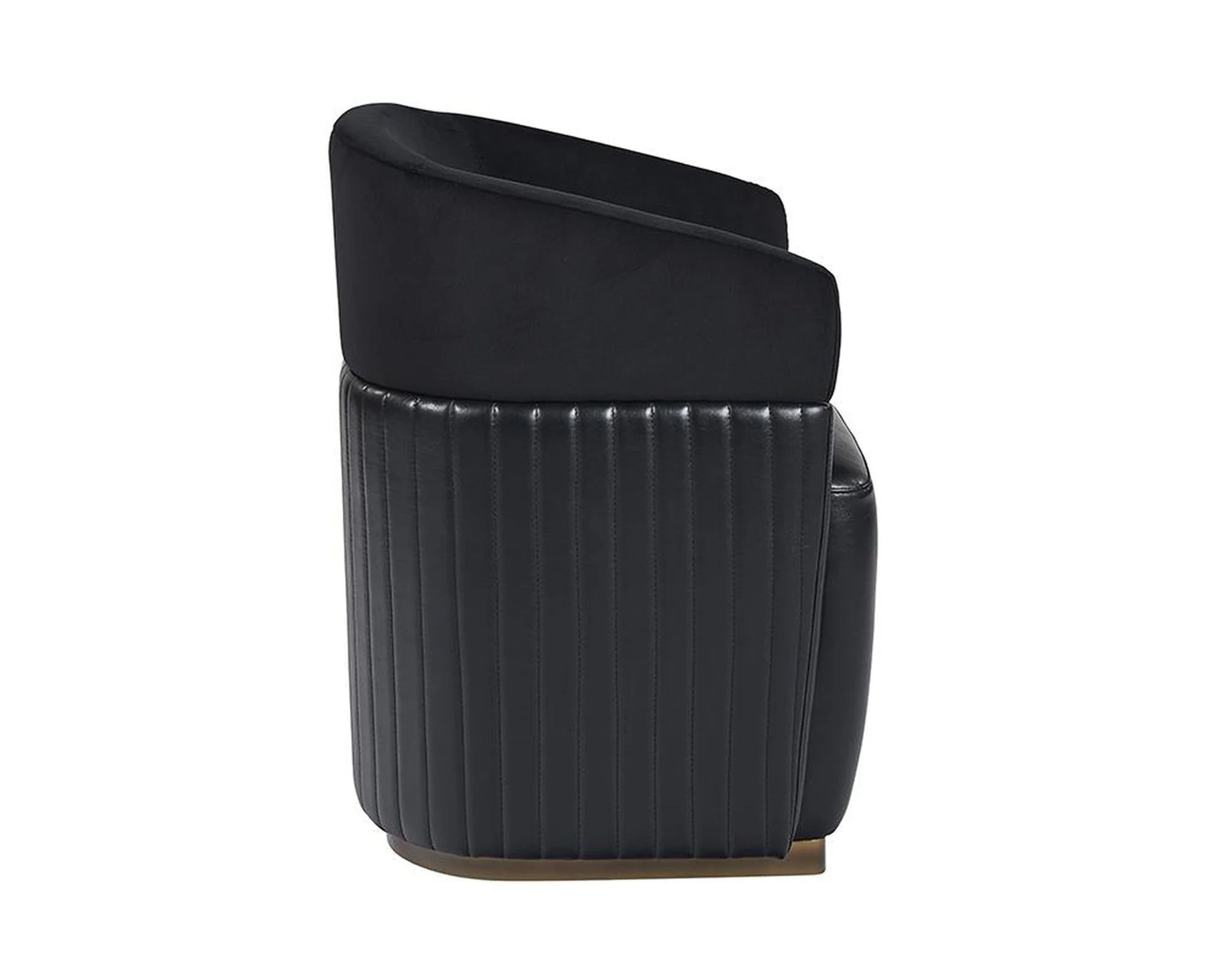 Sunpan Genval Wheeled Lounge Chair - Abbington Black/Cantina Black - Image 2