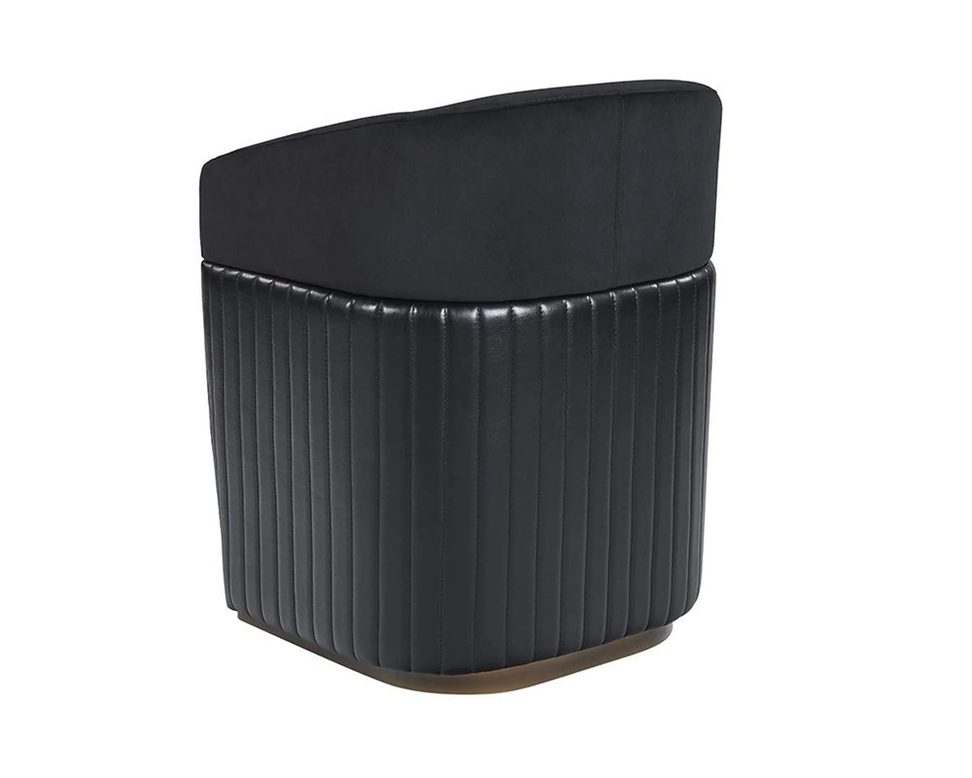Sunpan Genval Wheeled Lounge Chair - Abbington Black/Cantina Black - Image 3