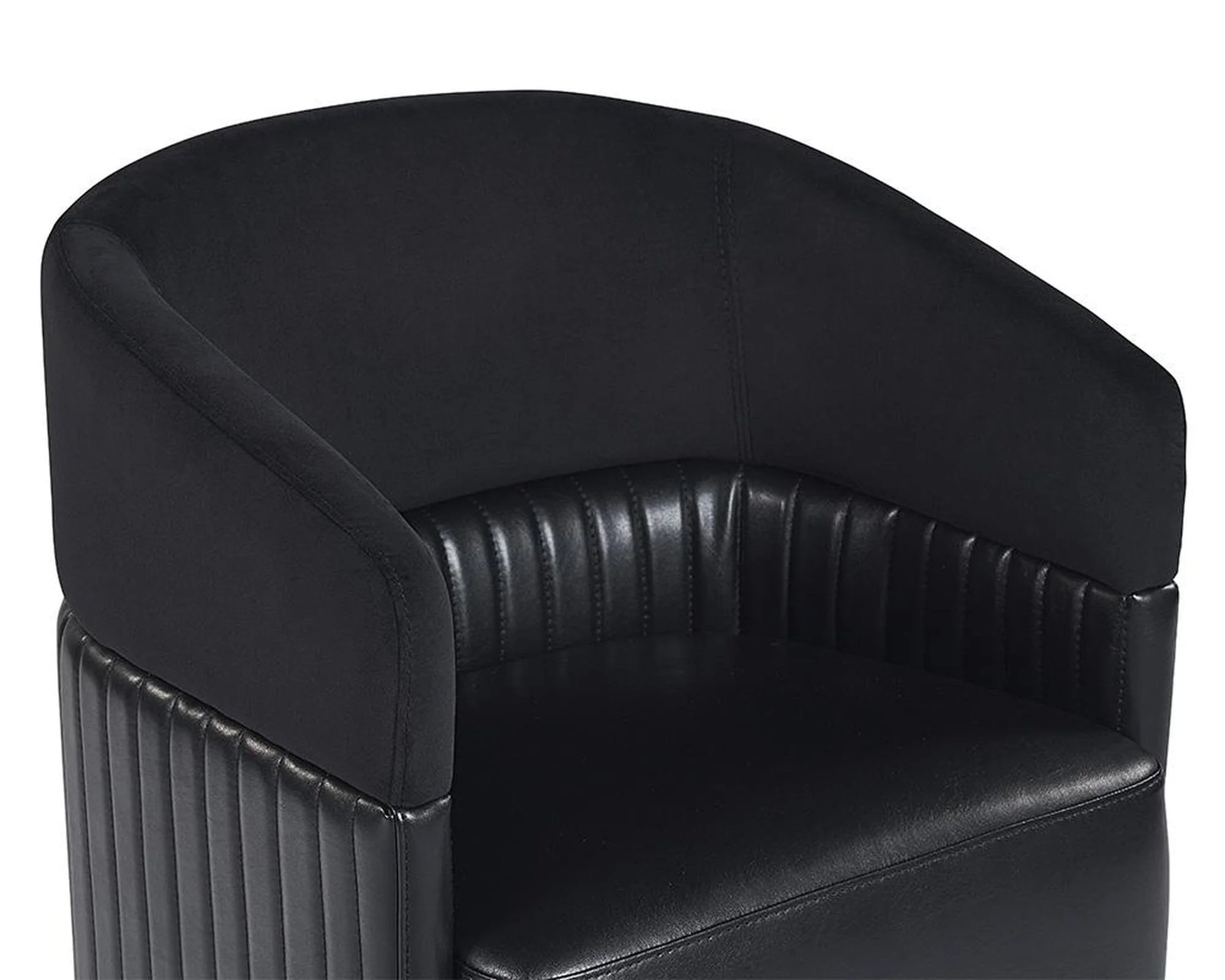 Sunpan Genval Wheeled Lounge Chair - Abbington Black/Cantina Black - Image 4