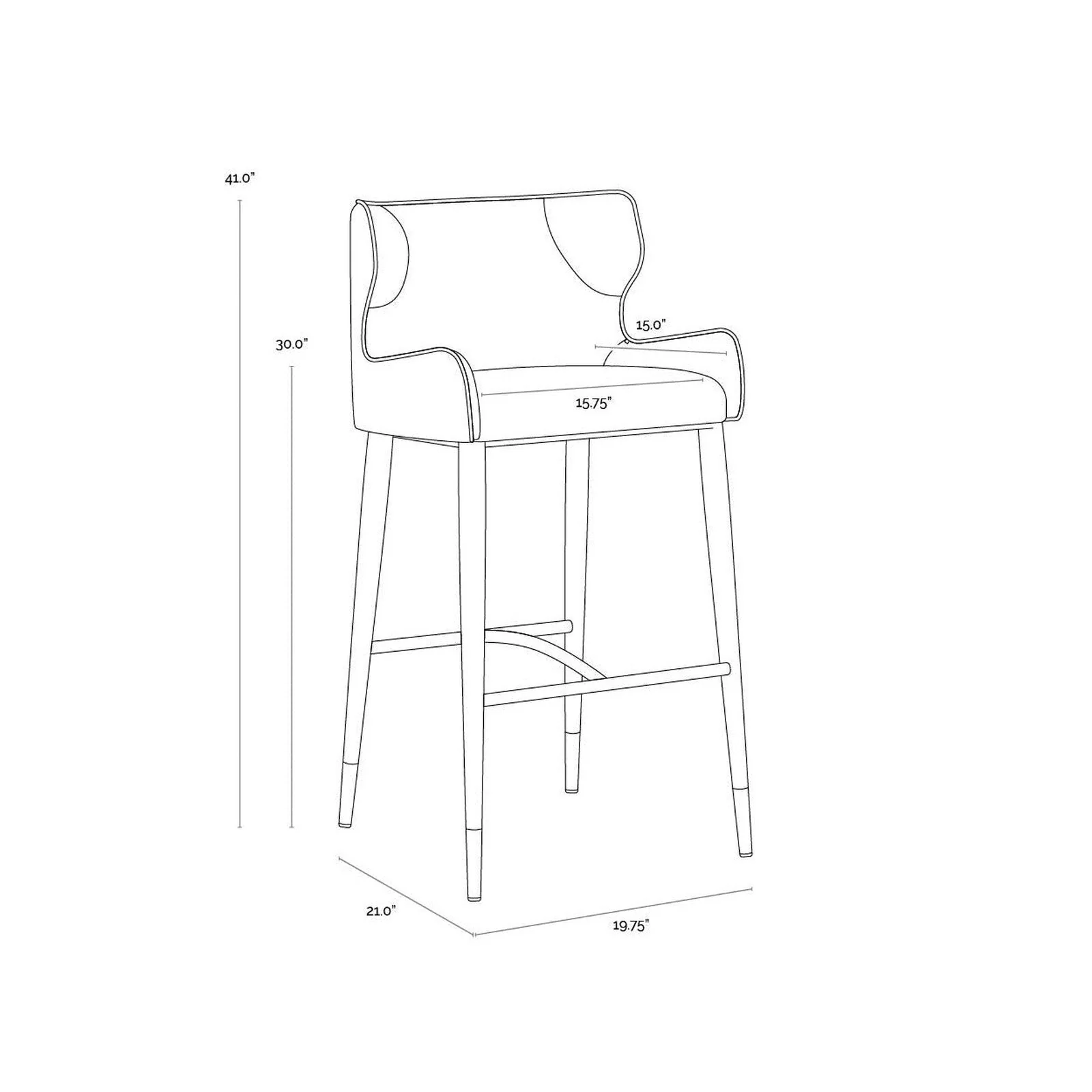 Sunpan Gianni Barstool Clearance - Image 9