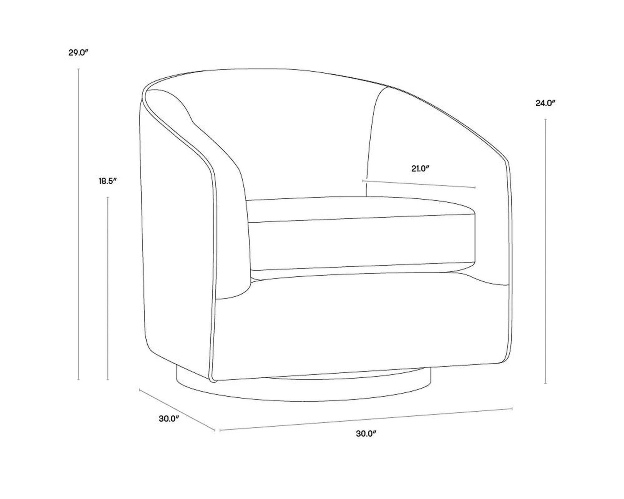 Sunpan Hazel Swivel Lounge Chair - Image 33