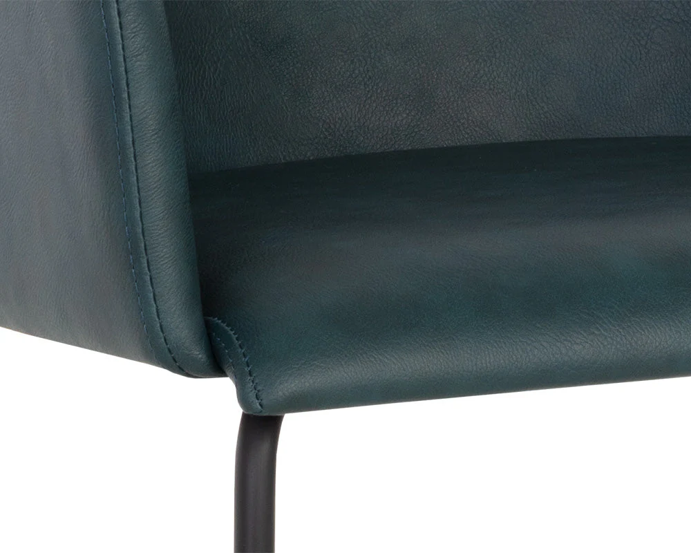 Sunpan Hensley Dining Armchair - Dark Teal - Image 6