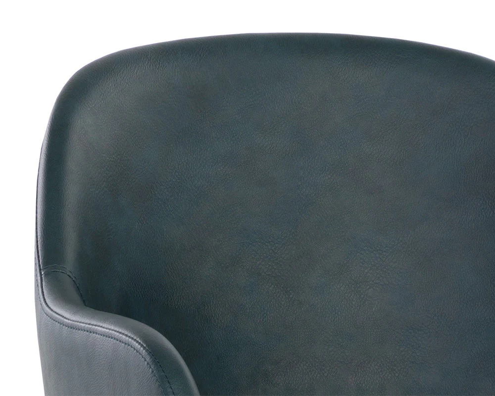 Sunpan Hensley Dining Armchair - Dark Teal - Image 7