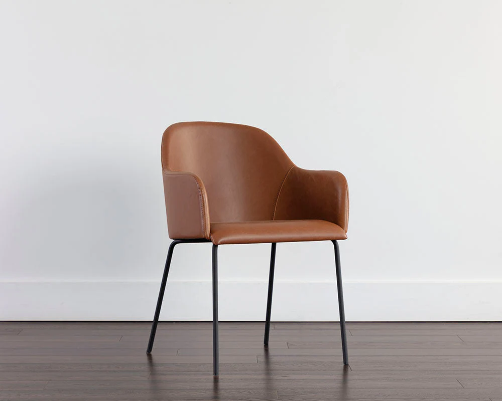 Sunpan Hensley Dining Armchair - Hazelnut - Image 2