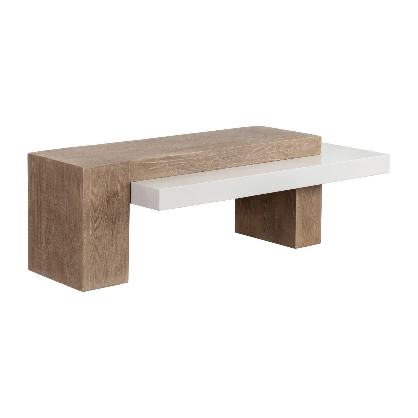 Sunpan Herriot Coffee Table - Light Brown / Summer Sand - Image 4