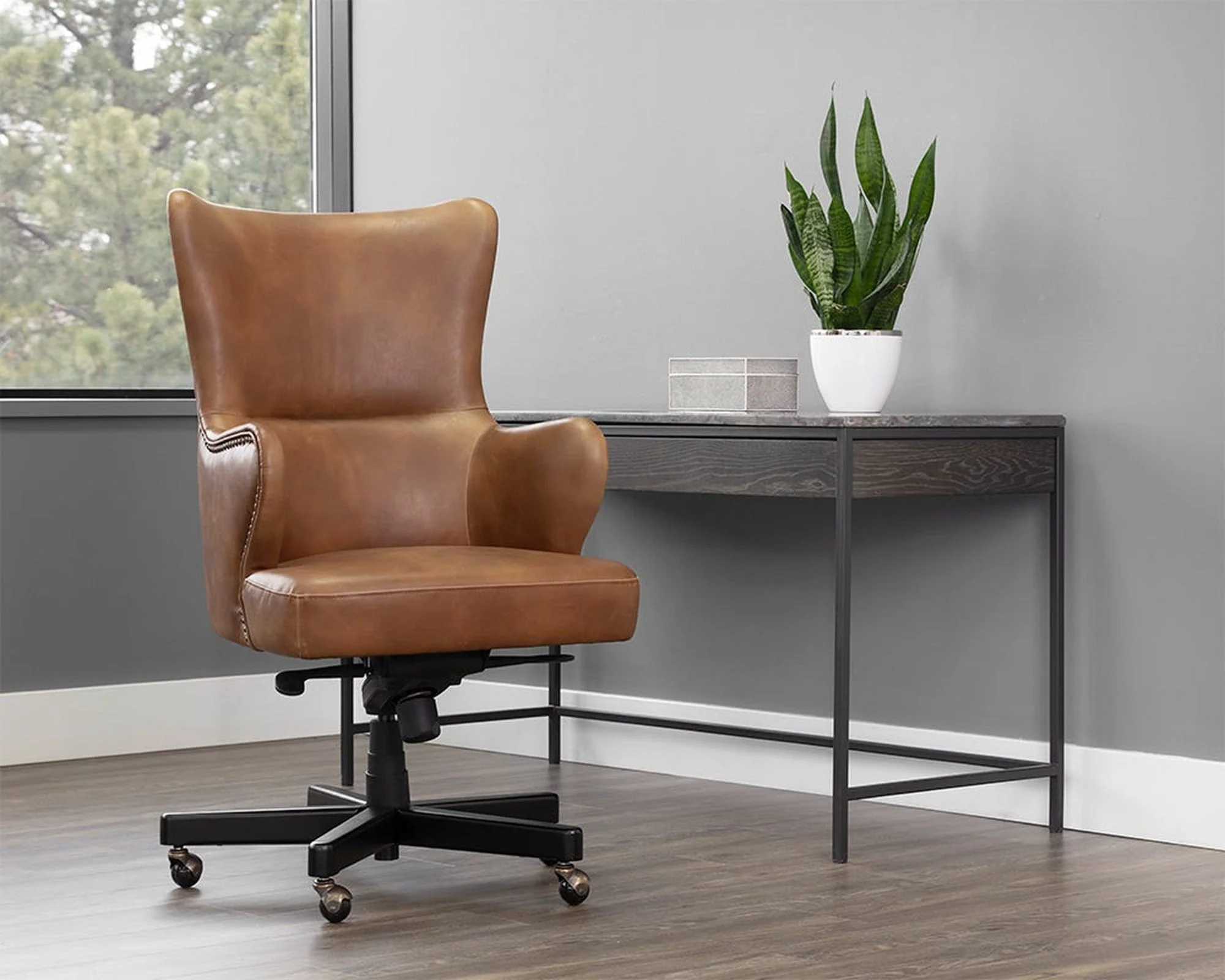 Sunpan Hubert Office Chair - Tobacco Tan - Image 8
