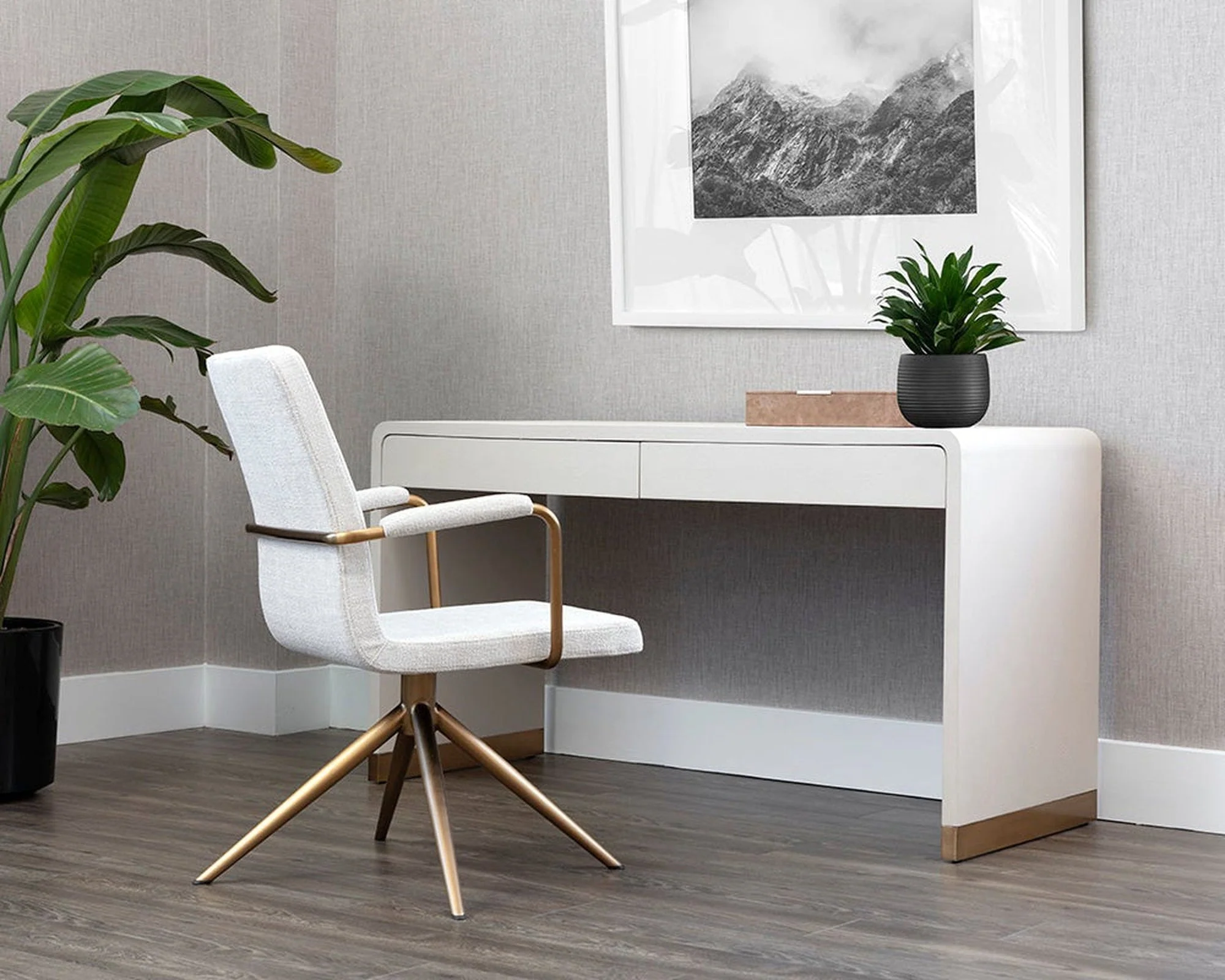 Sunpan Ilona Desk - Oyster Shagreen - Image 6