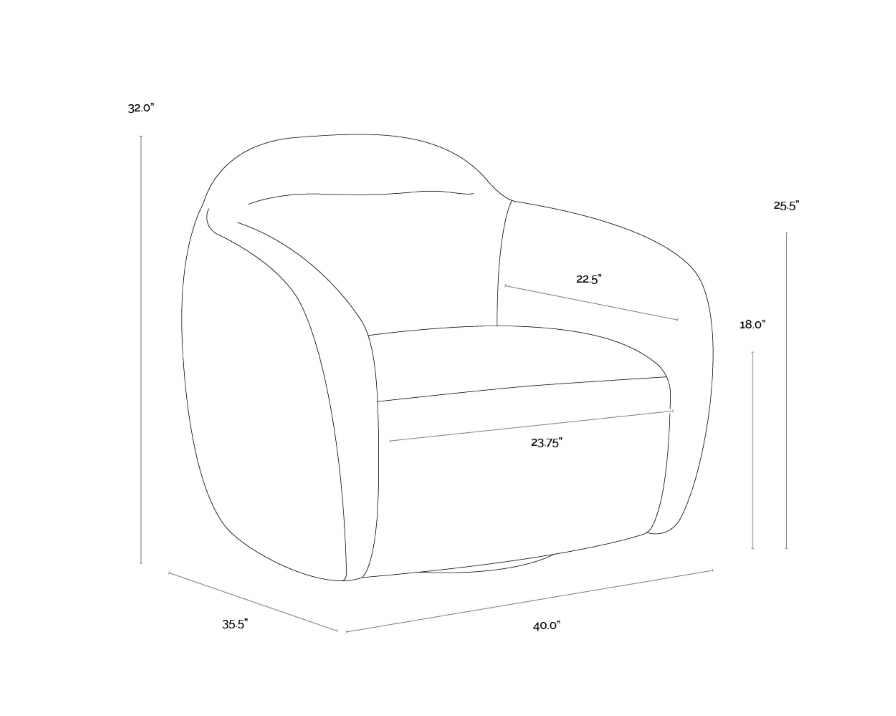 Sunpan Ismo Swivel Lounge Chair - Image 12