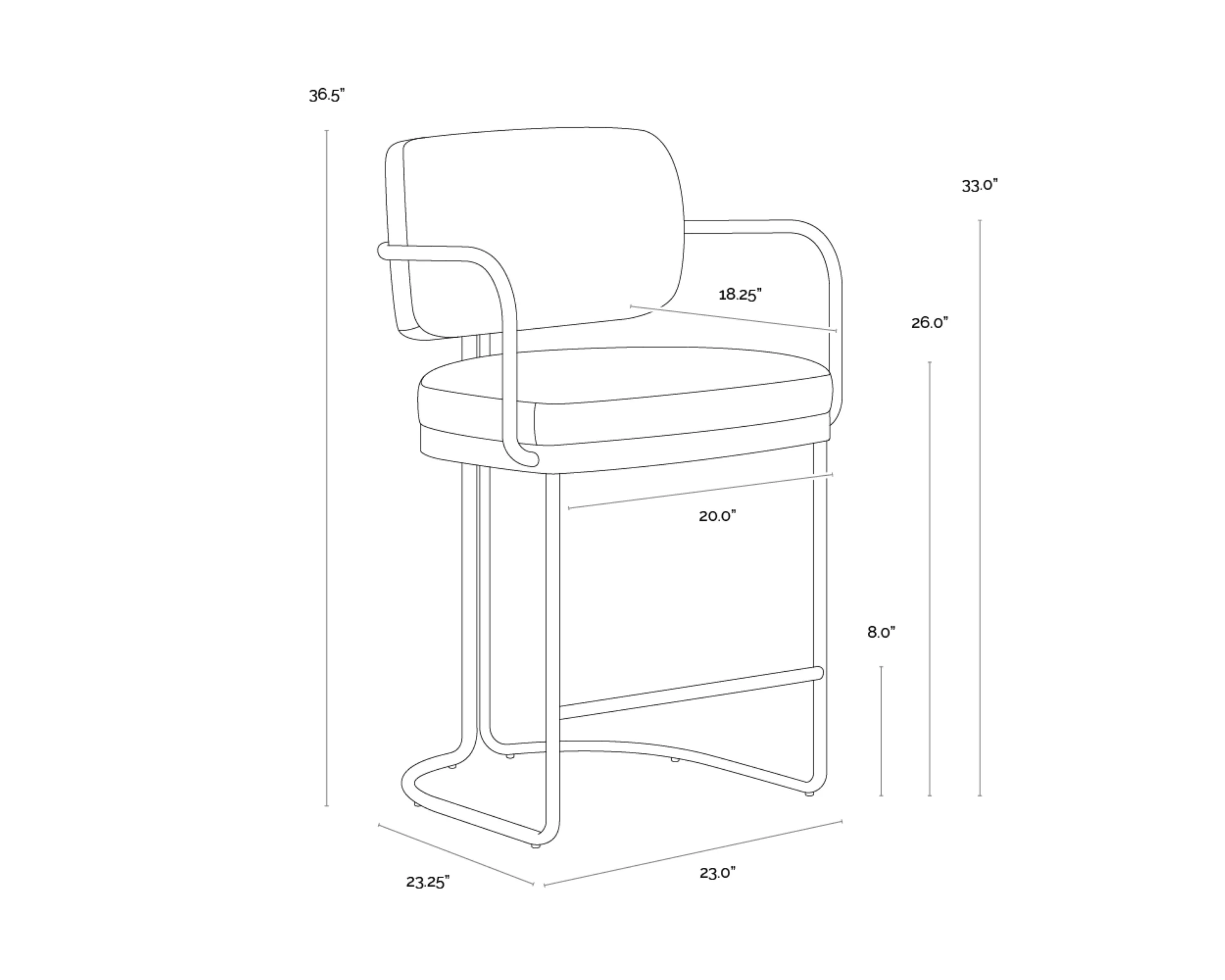 Sunpan Jalen Counter Stool - Image 11