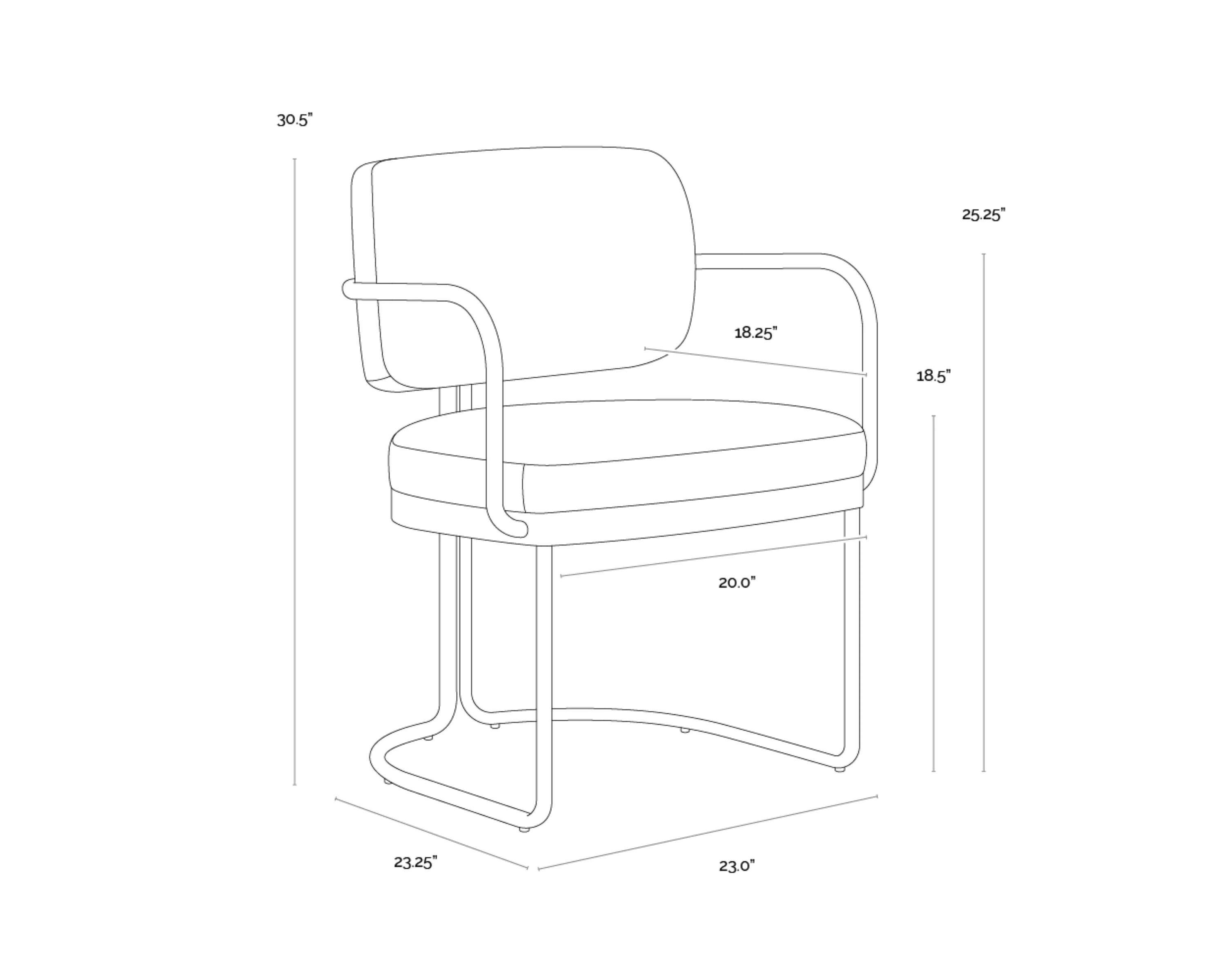 Sunpan Jalen Dining Armchair - Image 11