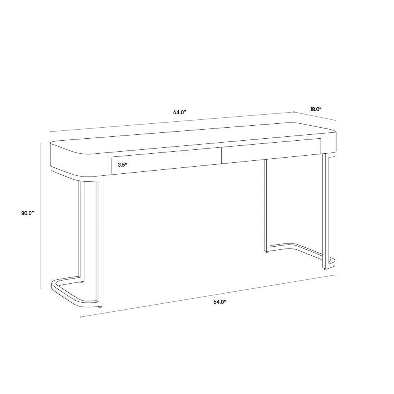Sunpan Jamille Console Table - Image 8