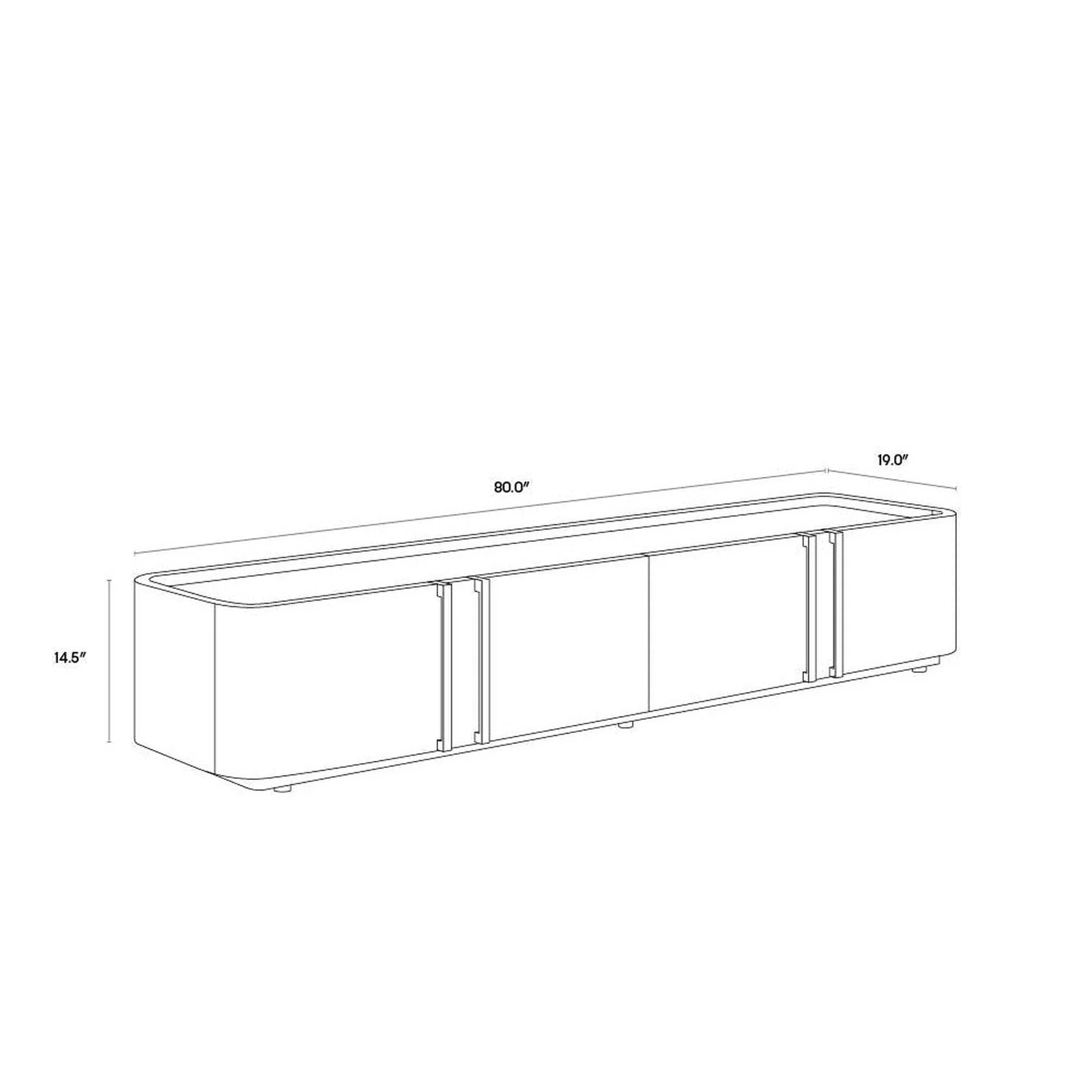 Sunpan Jamille Media Console and Cabinet - Image 7