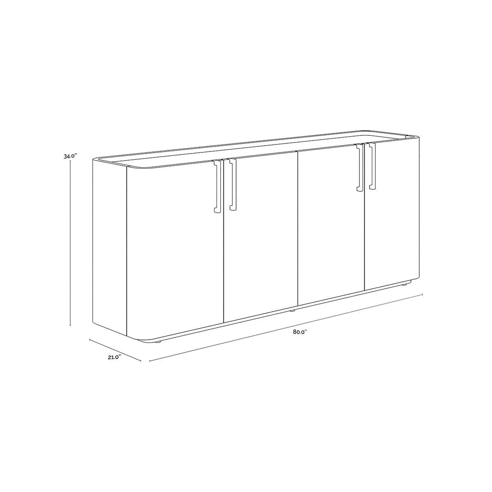 Sunpan Jamille Sideboard Clearance - Image 9