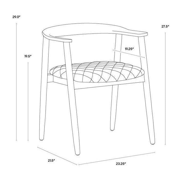 Sunpan Jeremy Dining Armchair - Black - Image 7