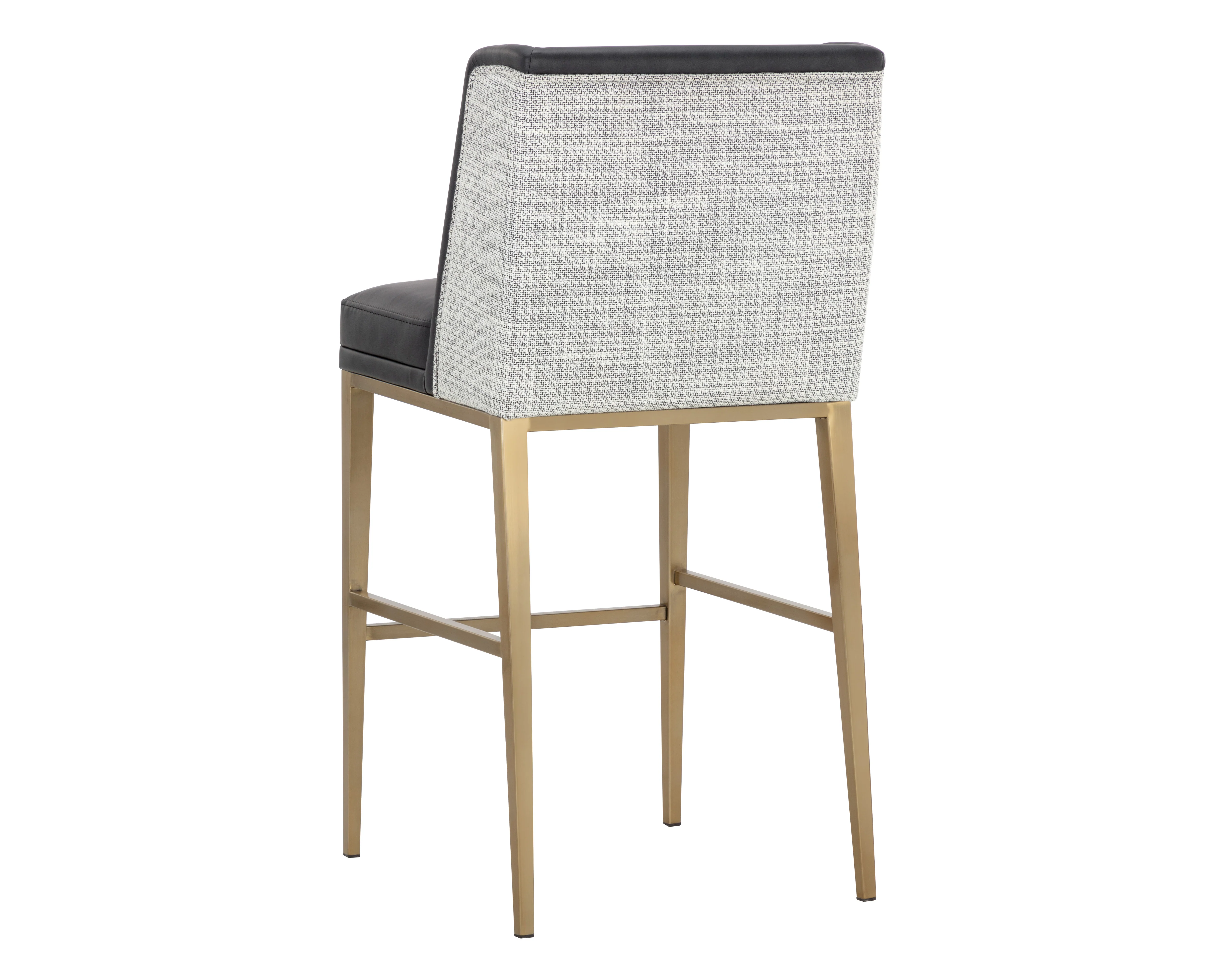 Sunpan Joplin Barstool - Cantina Black / Vera White Pepper - Image 3
