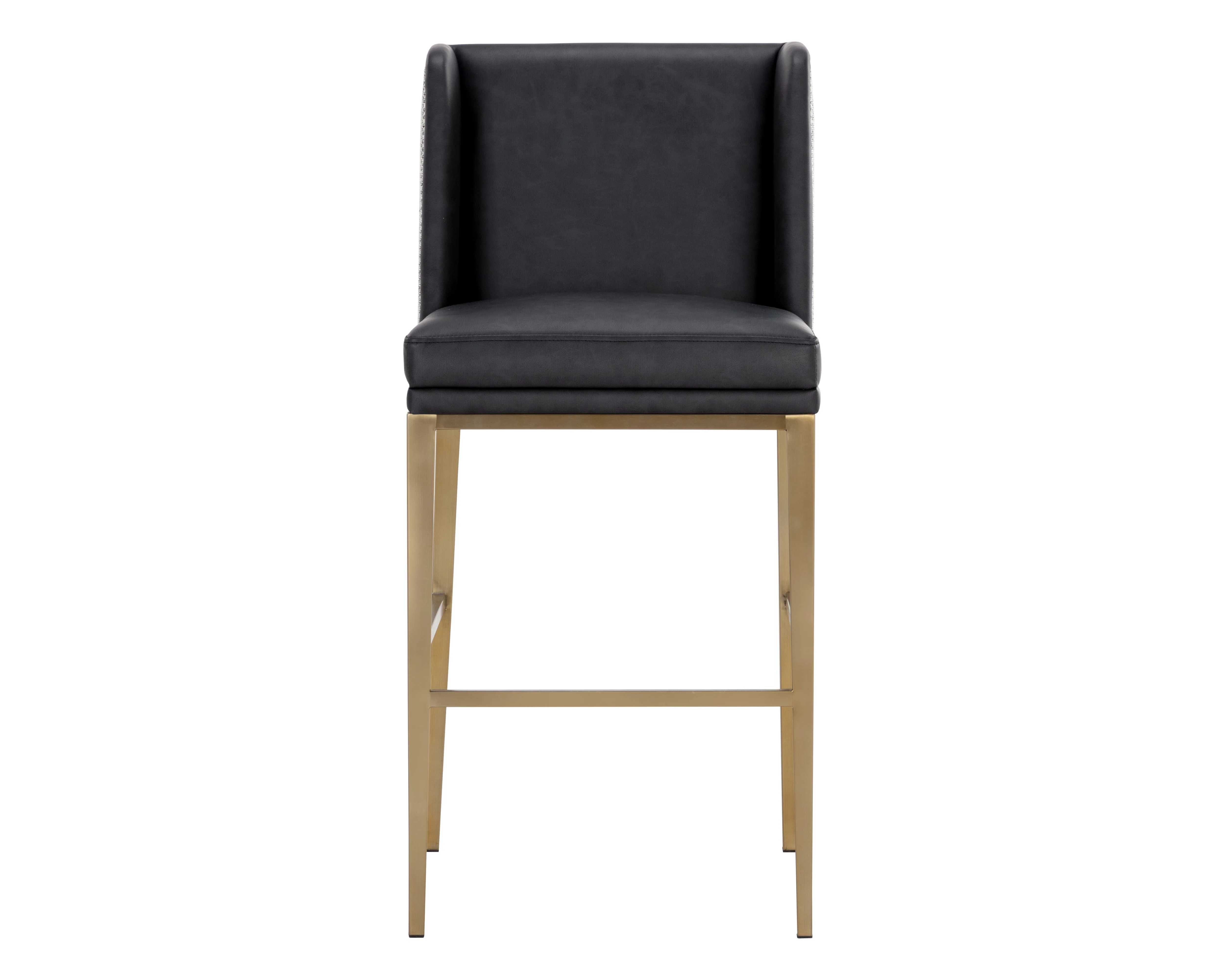 Sunpan Joplin Barstool - Cantina Black / Vera White Pepper - Image 4