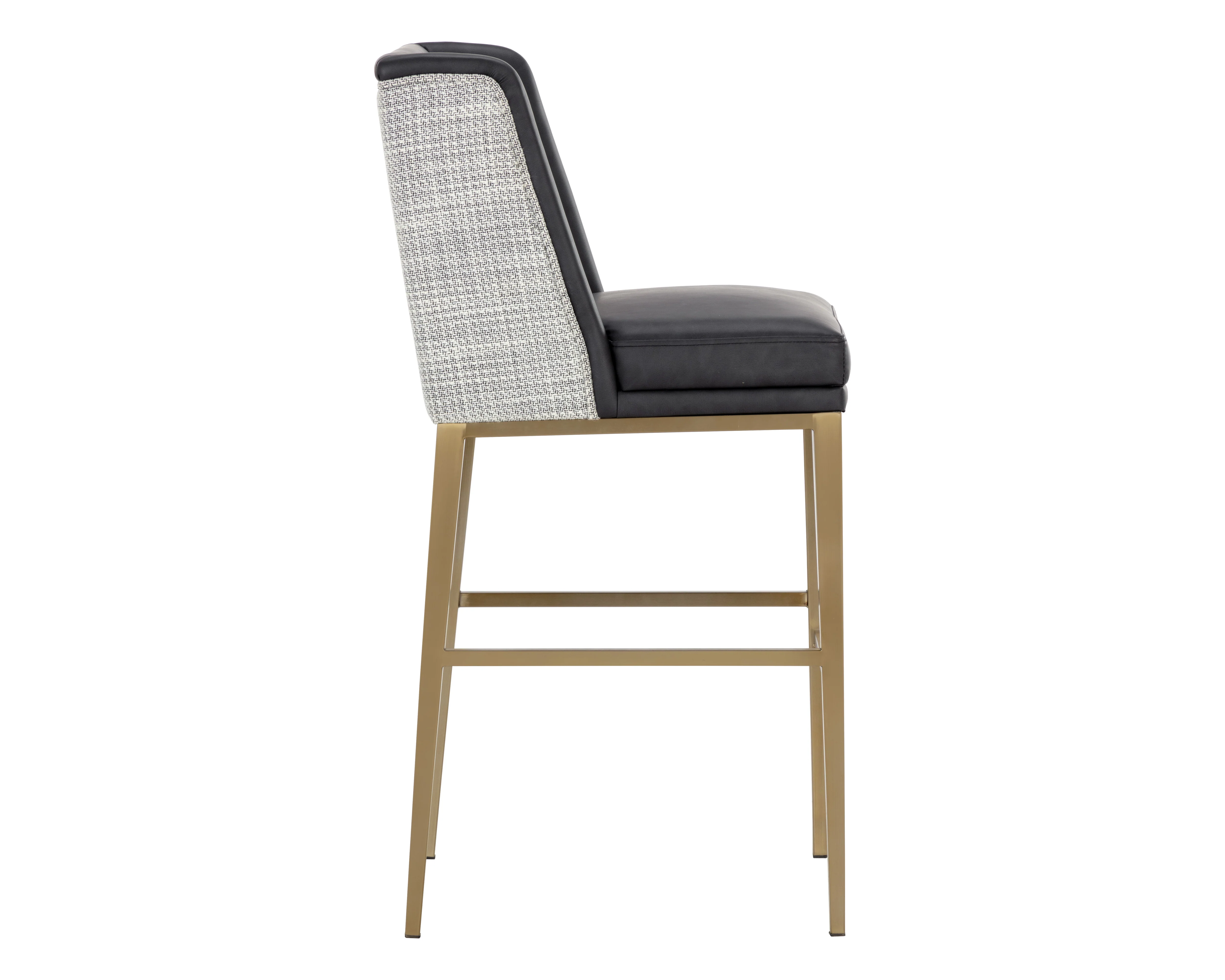 Sunpan Joplin Barstool - Cantina Black / Vera White Pepper - Image 5