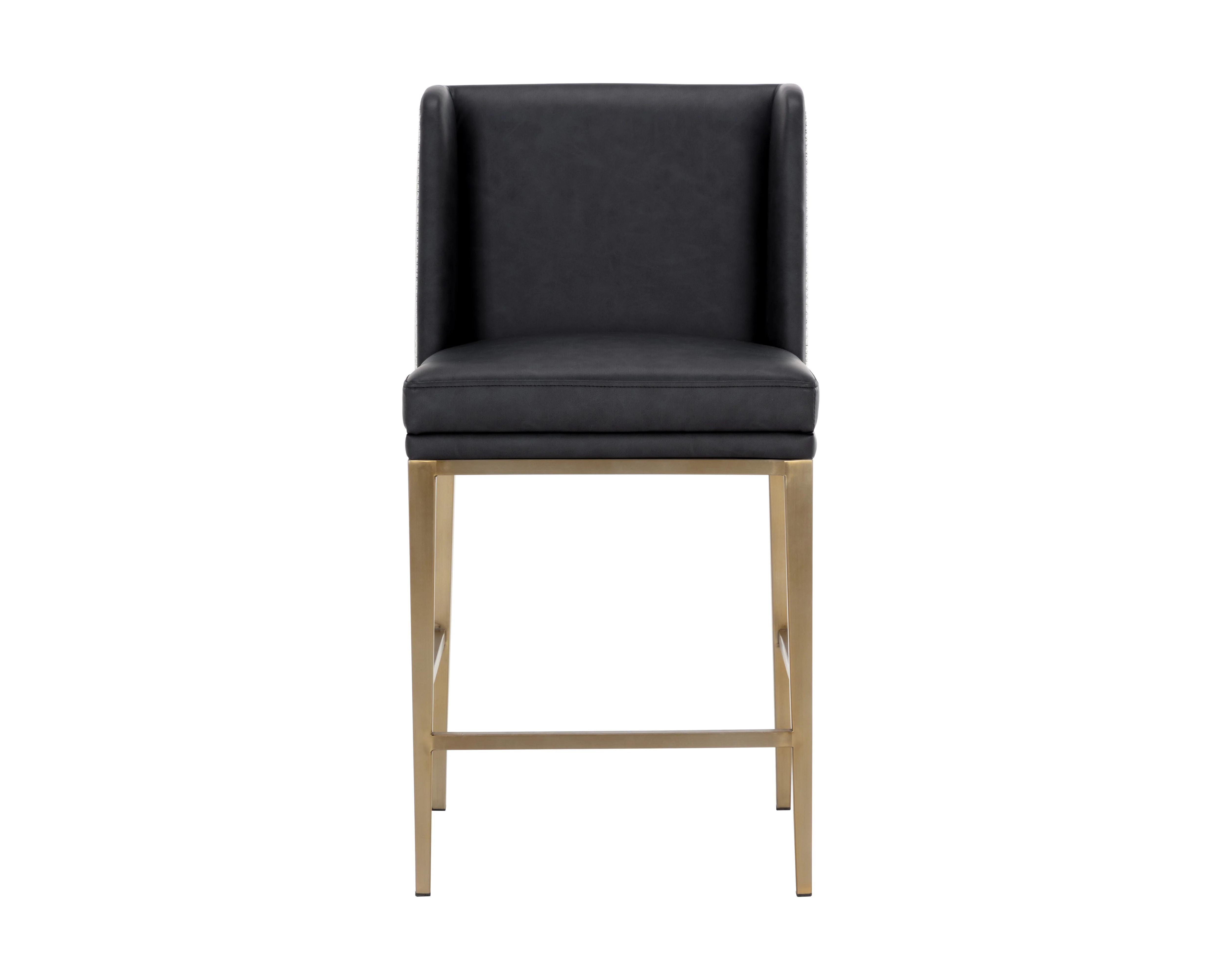 Sunpan Joplin Counter Stool - Cantina Black / Vera White Pepper - Image 2
