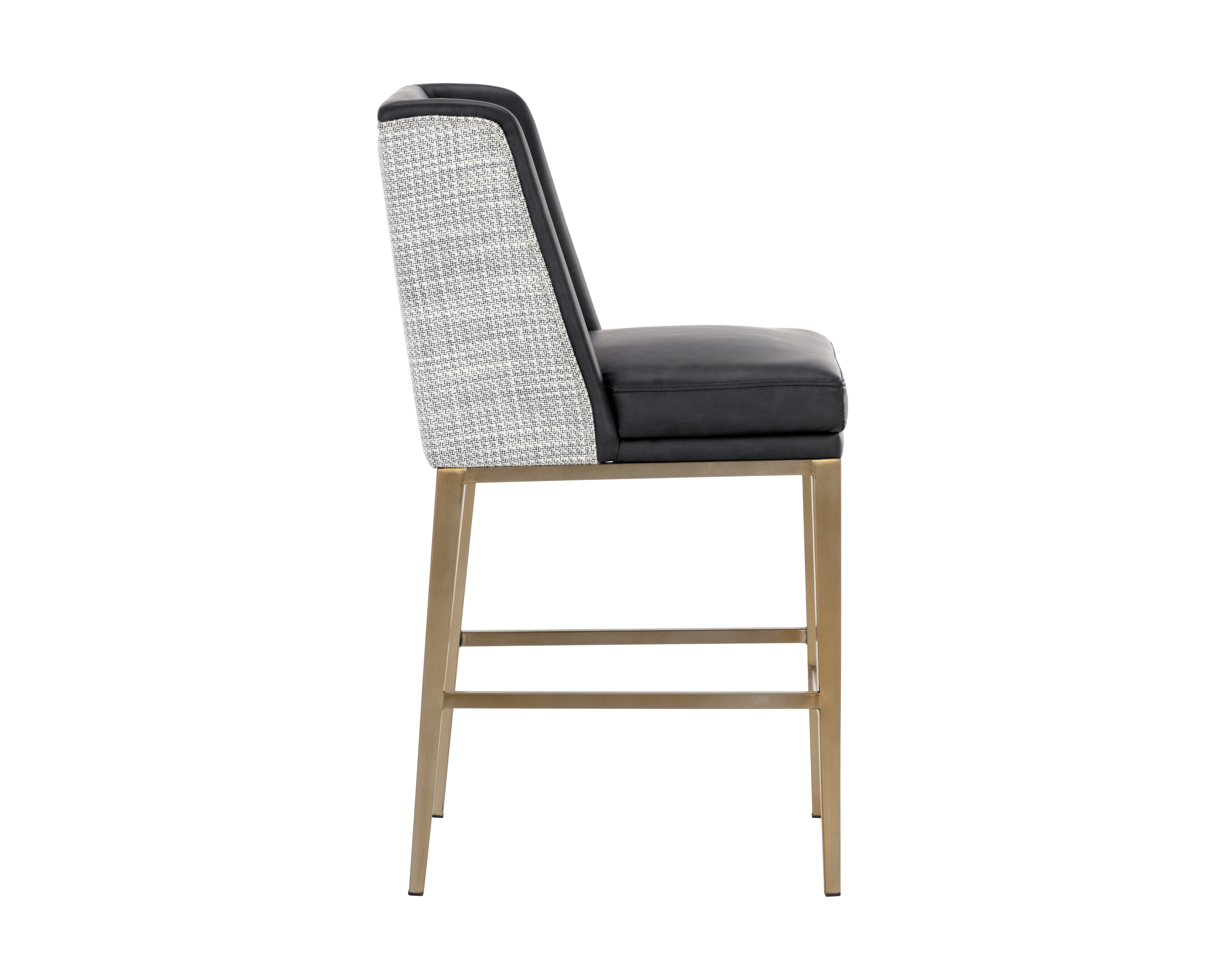 Sunpan Joplin Counter Stool - Cantina Black / Vera White Pepper - Image 3