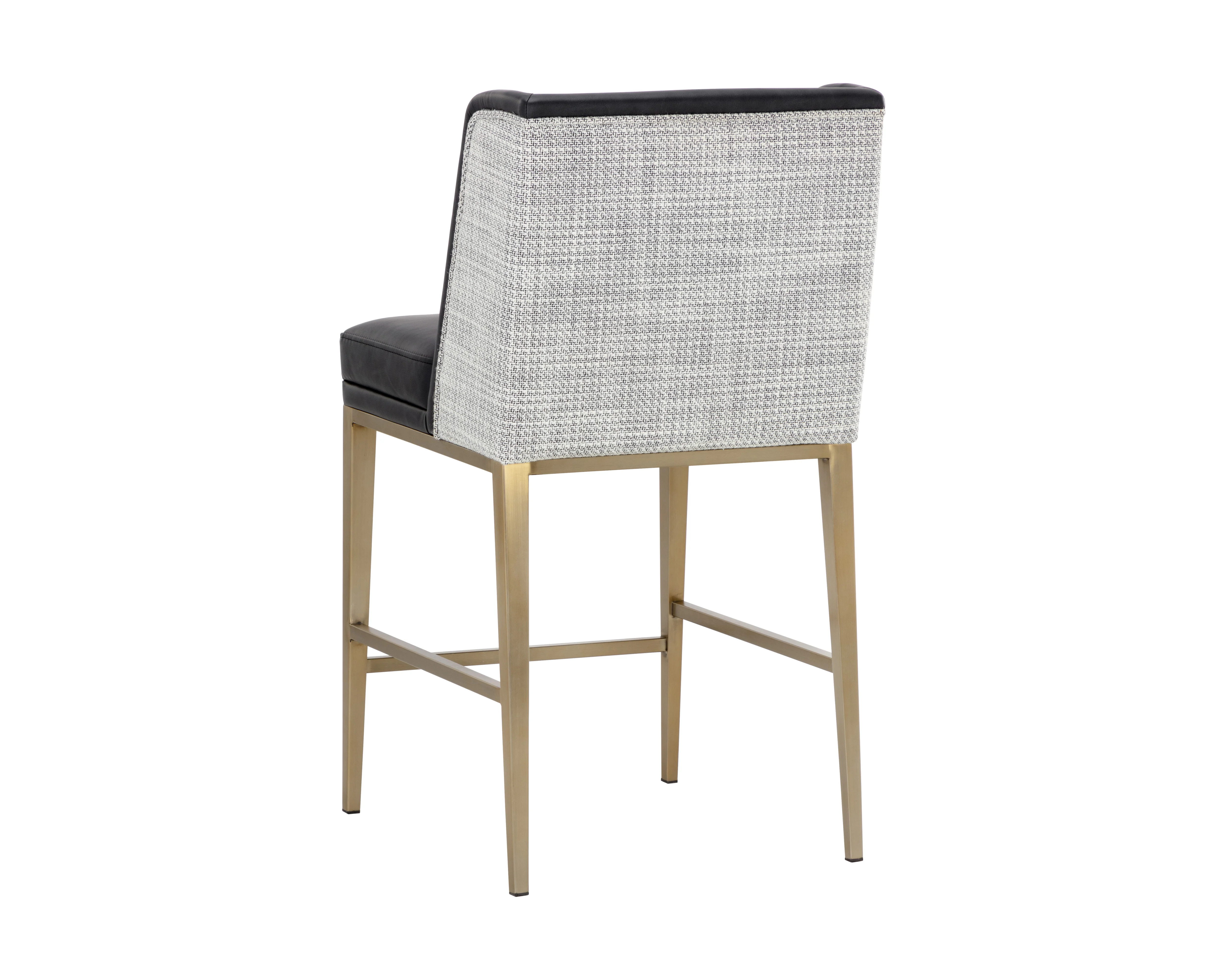Sunpan Joplin Counter Stool - Cantina Black / Vera White Pepper - Image 4