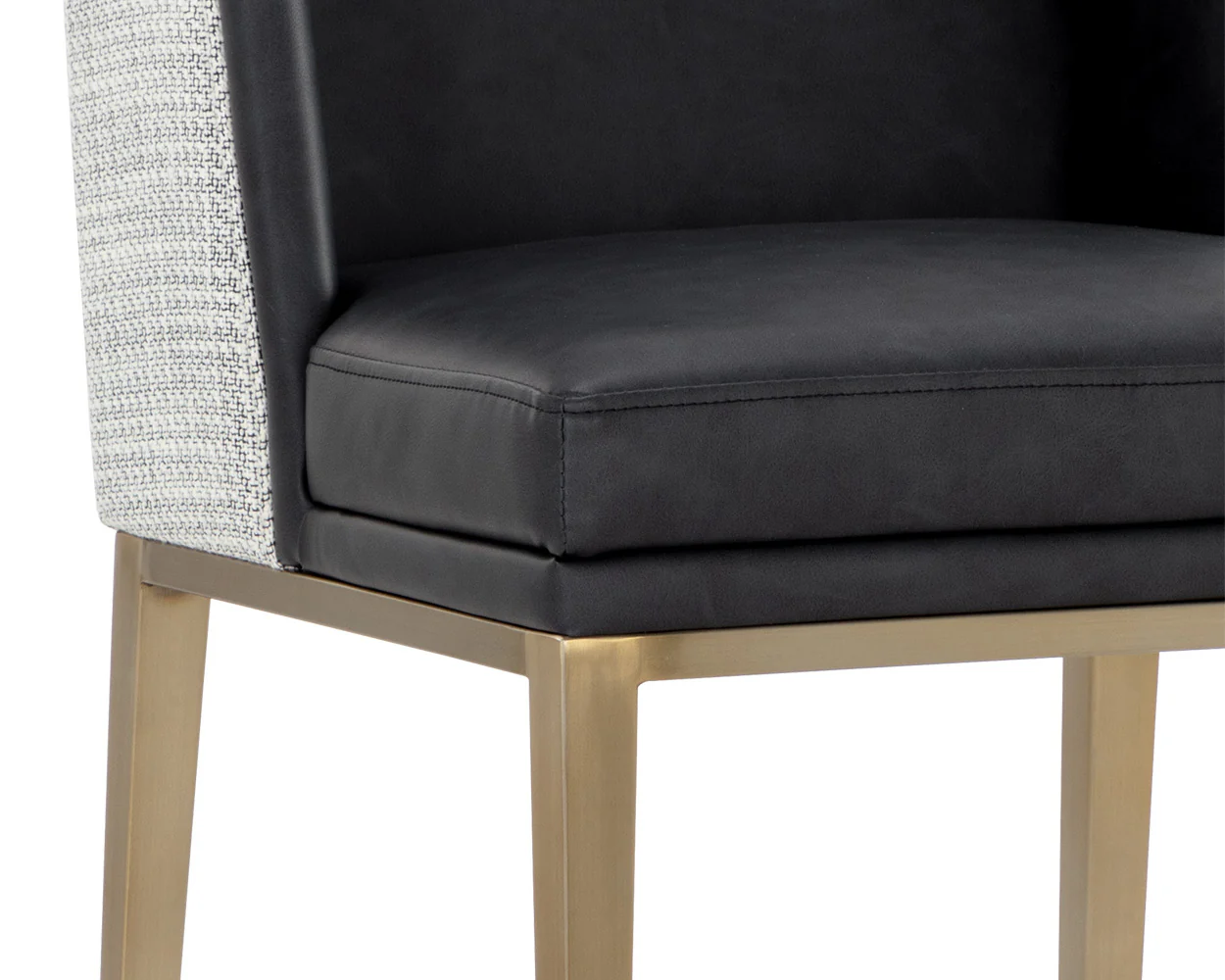 Sunpan Joplin Counter Stool - Cantina Black / Vera White Pepper - Image 5