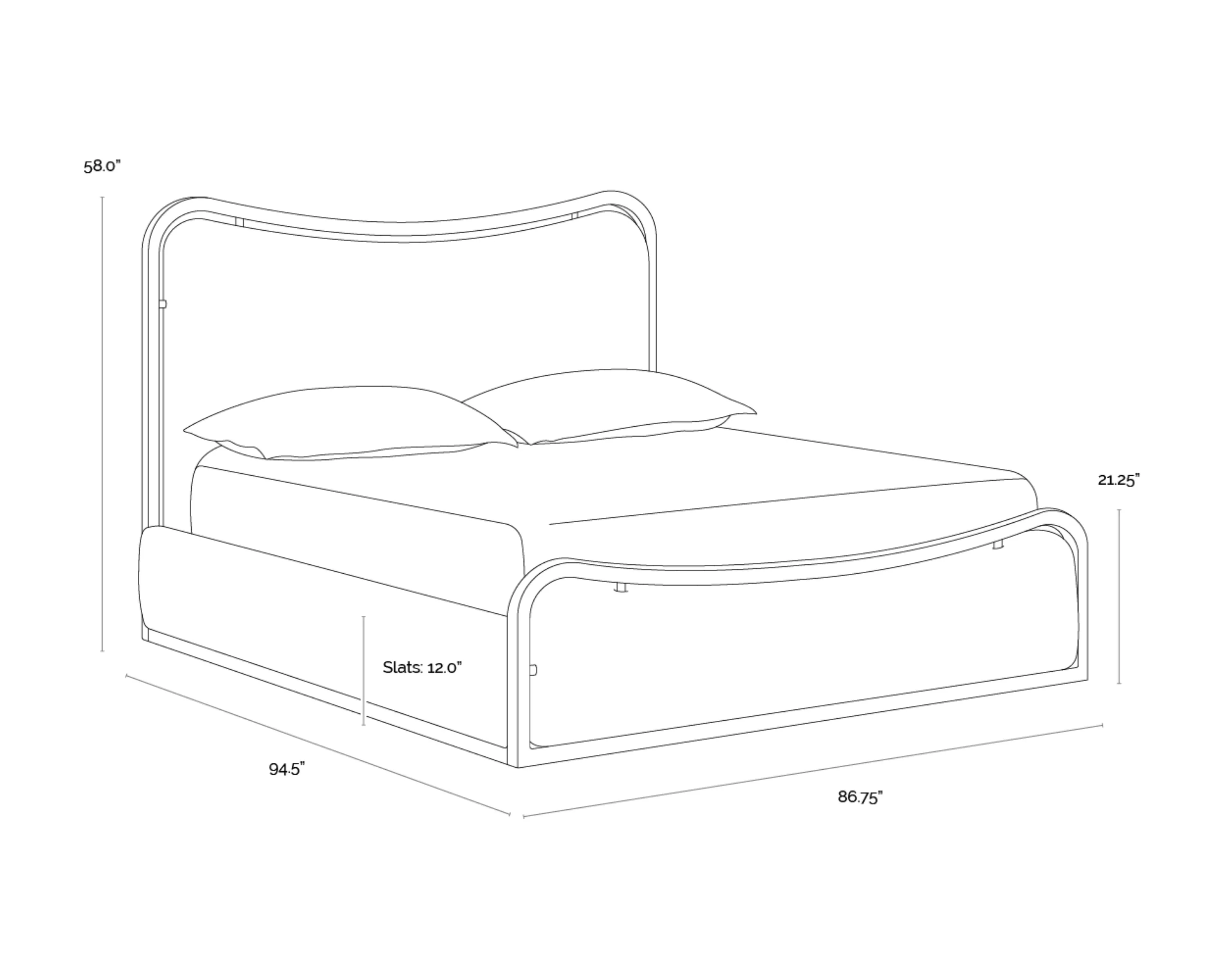 Sunpan Junia Bed - King - Hailey Moon - Image 4