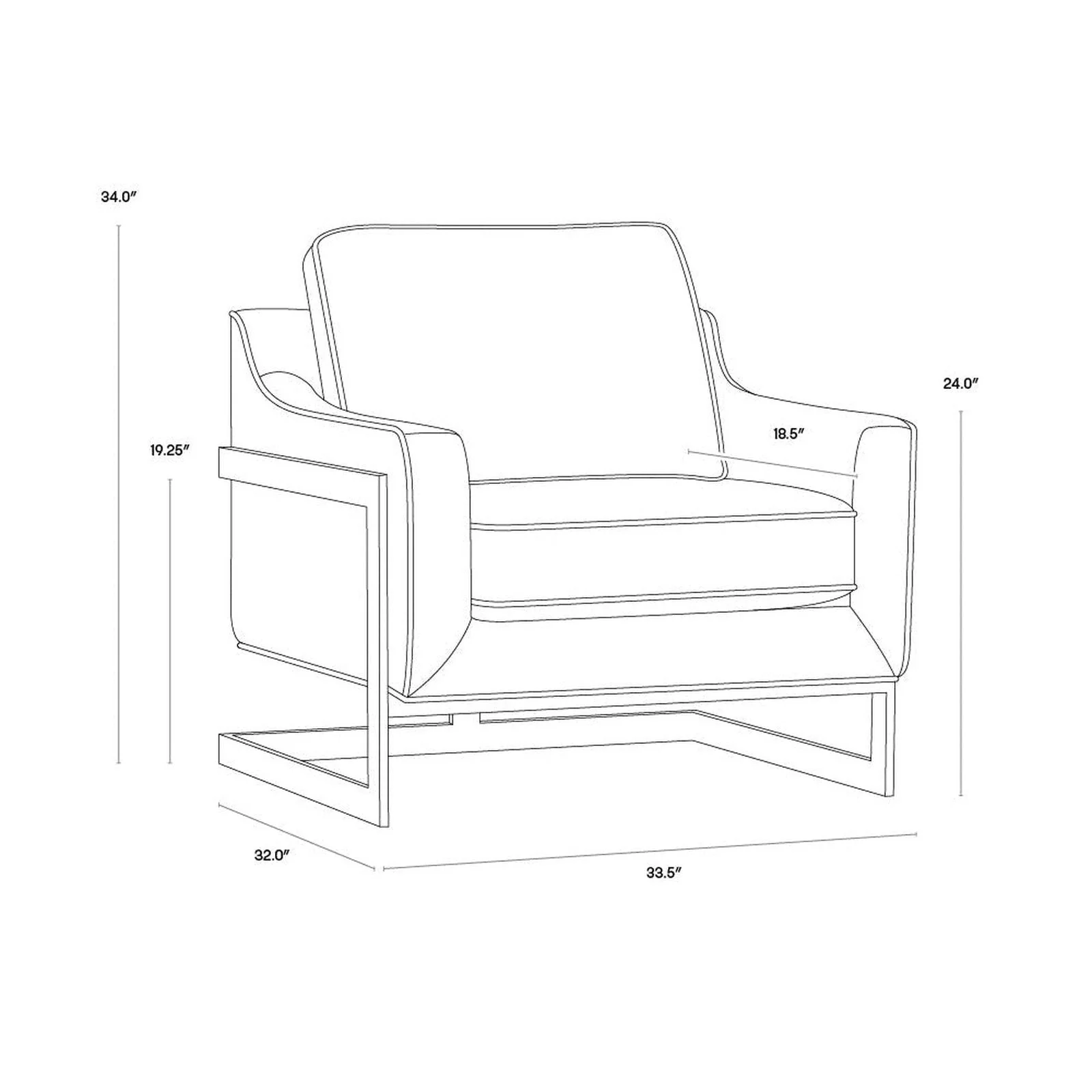 Sunpan Kalmin Lounge Chair Clearance - Image 9