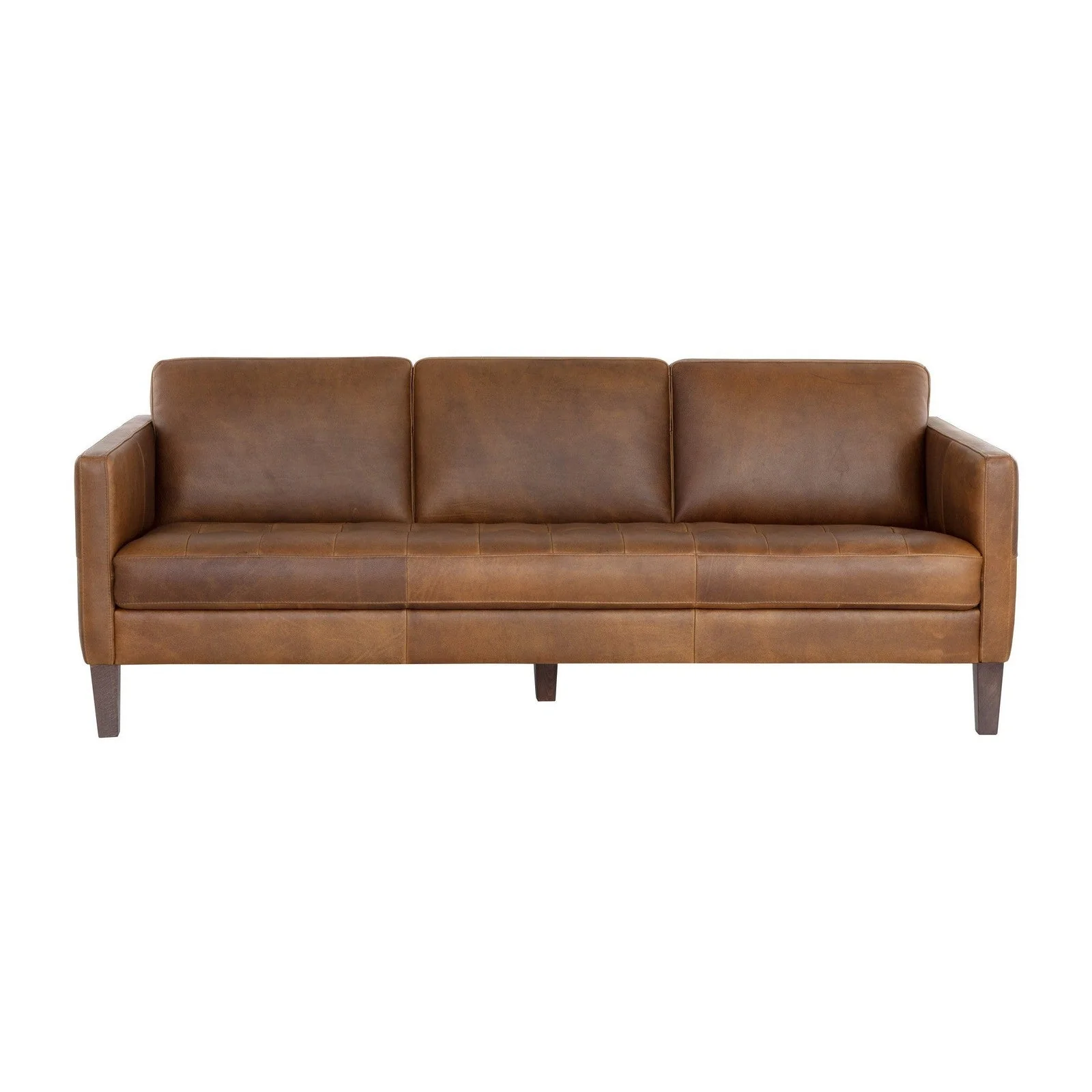 Sunpan Karmelo Sofa - Cognac Leather Clearance - Image 2