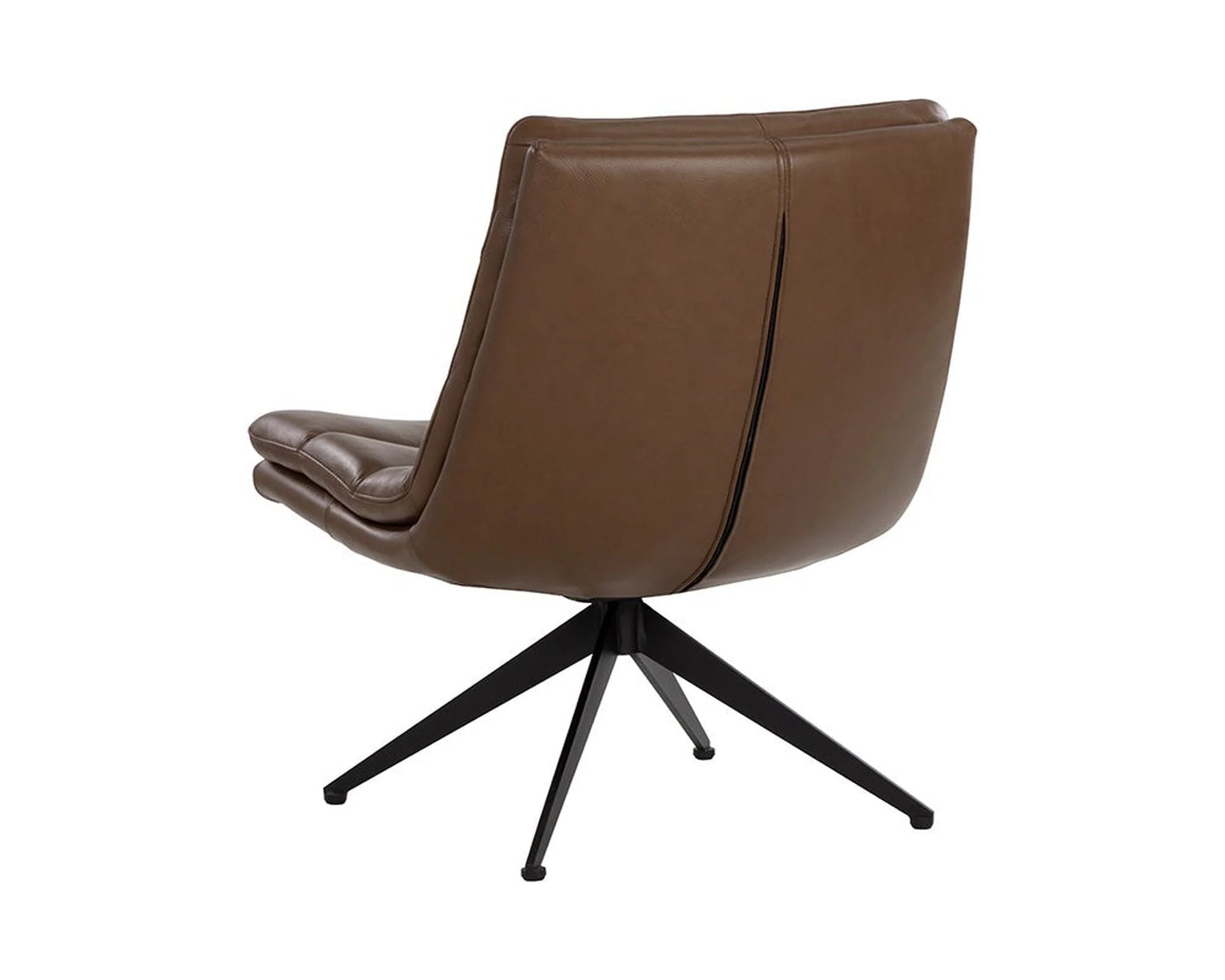 Sunpan Keller Swivel Lounge Chair - Missouri Mahogany Leather Clearance - Image 4
