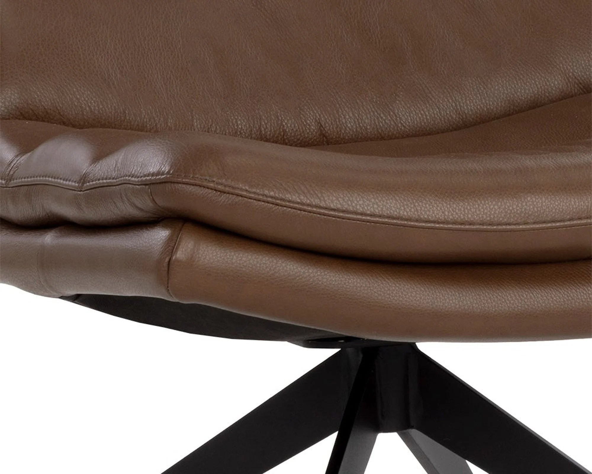 Sunpan Keller Swivel Lounge Chair - Missouri Mahogany Leather Clearance - Image 5