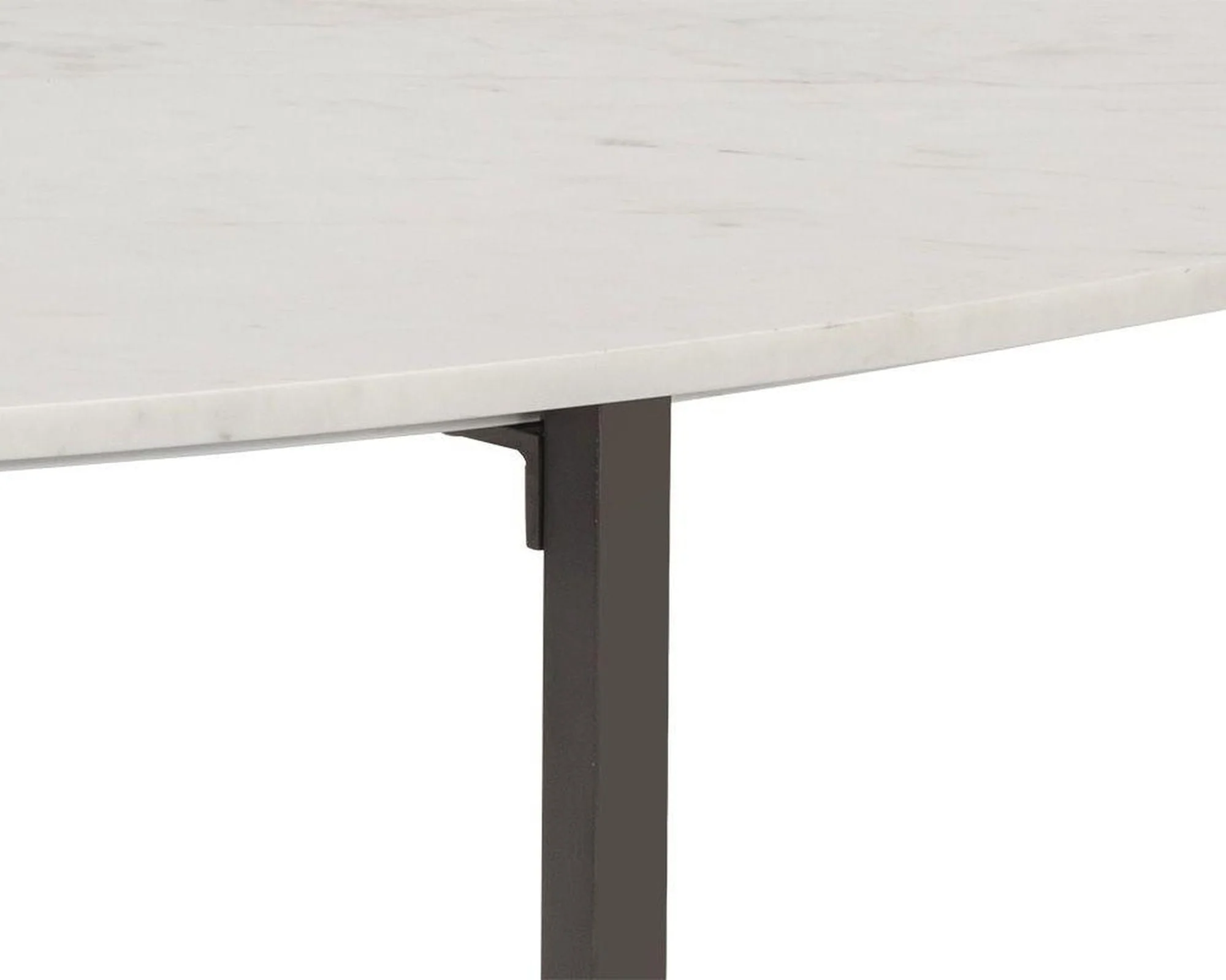 Sunpan Kiara Coffee Table - Gun Metal - White Marble - Image 5
