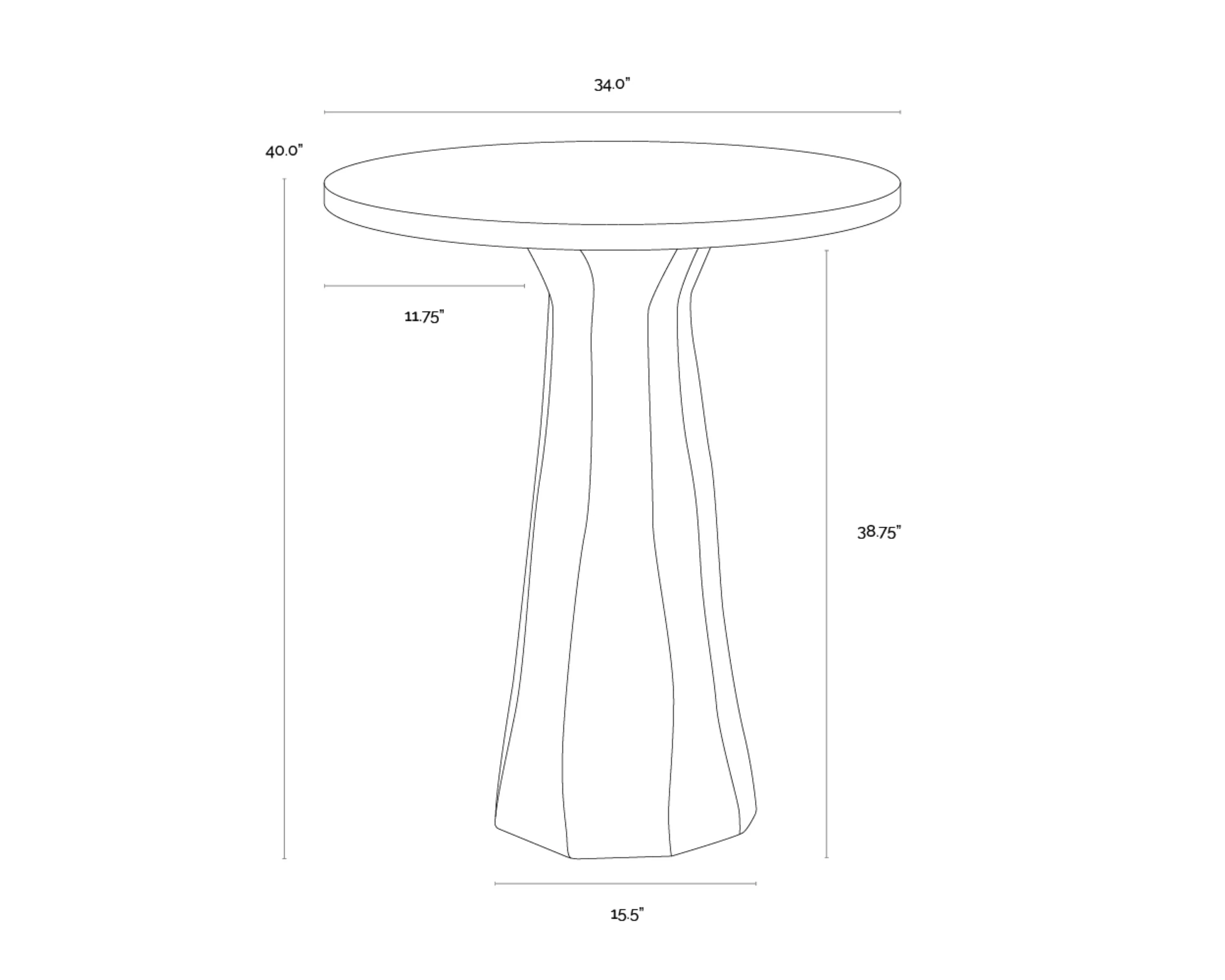 Sunpan Kliff Bar Table - Image 9