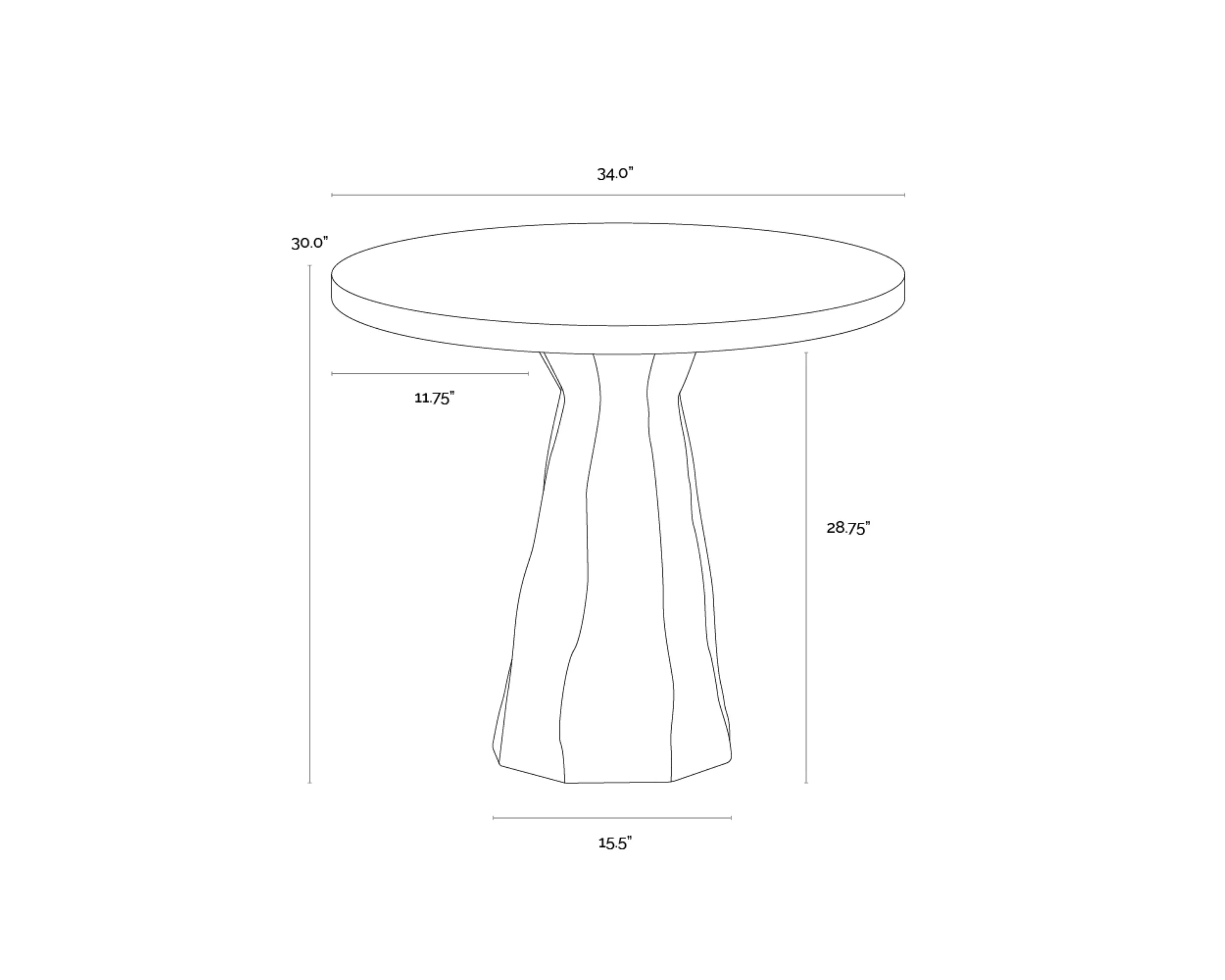 Sunpan Kliff Bistro Table - Image 9