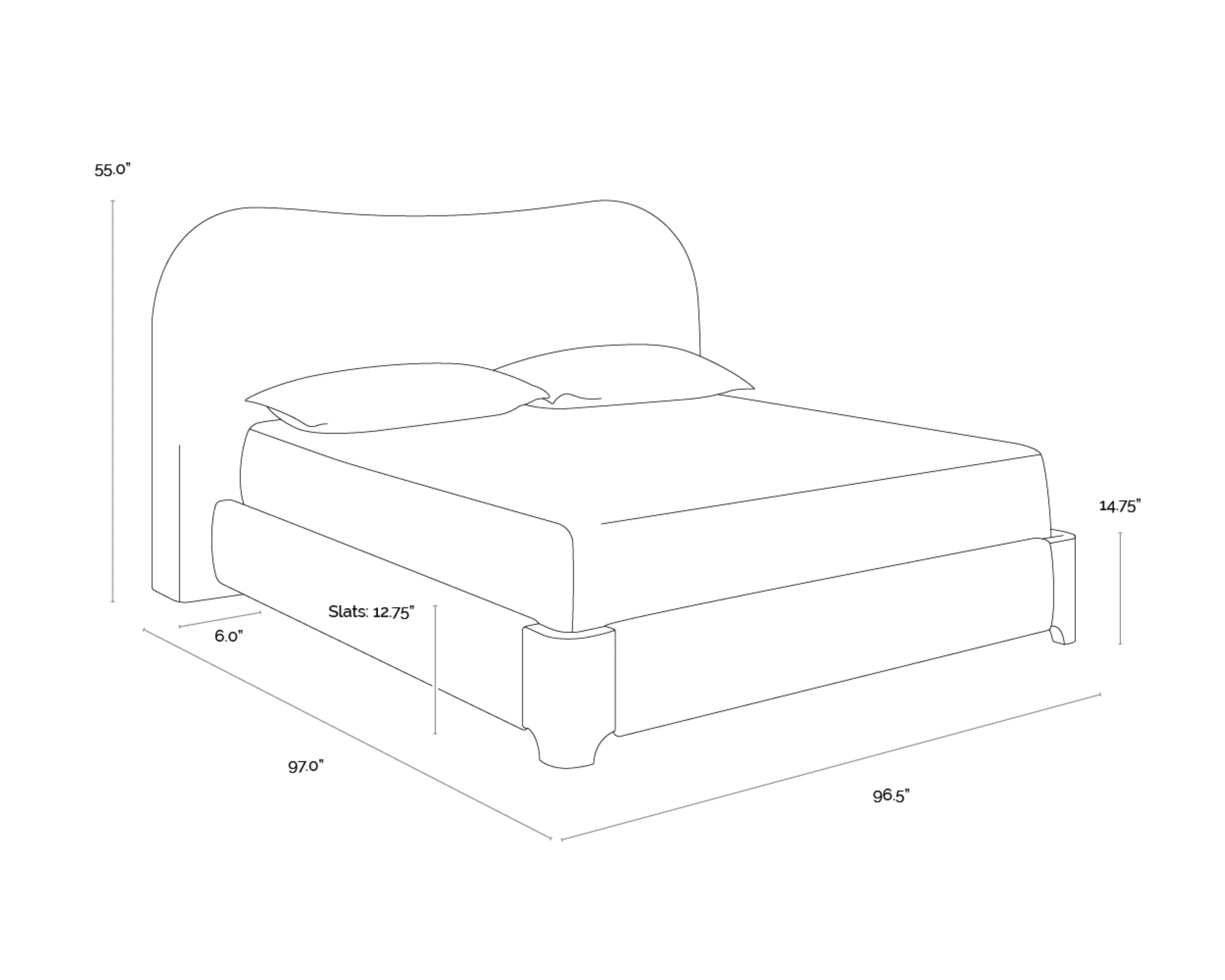 Sunpan Knowles Bed - King - Eclipse White - Image 5