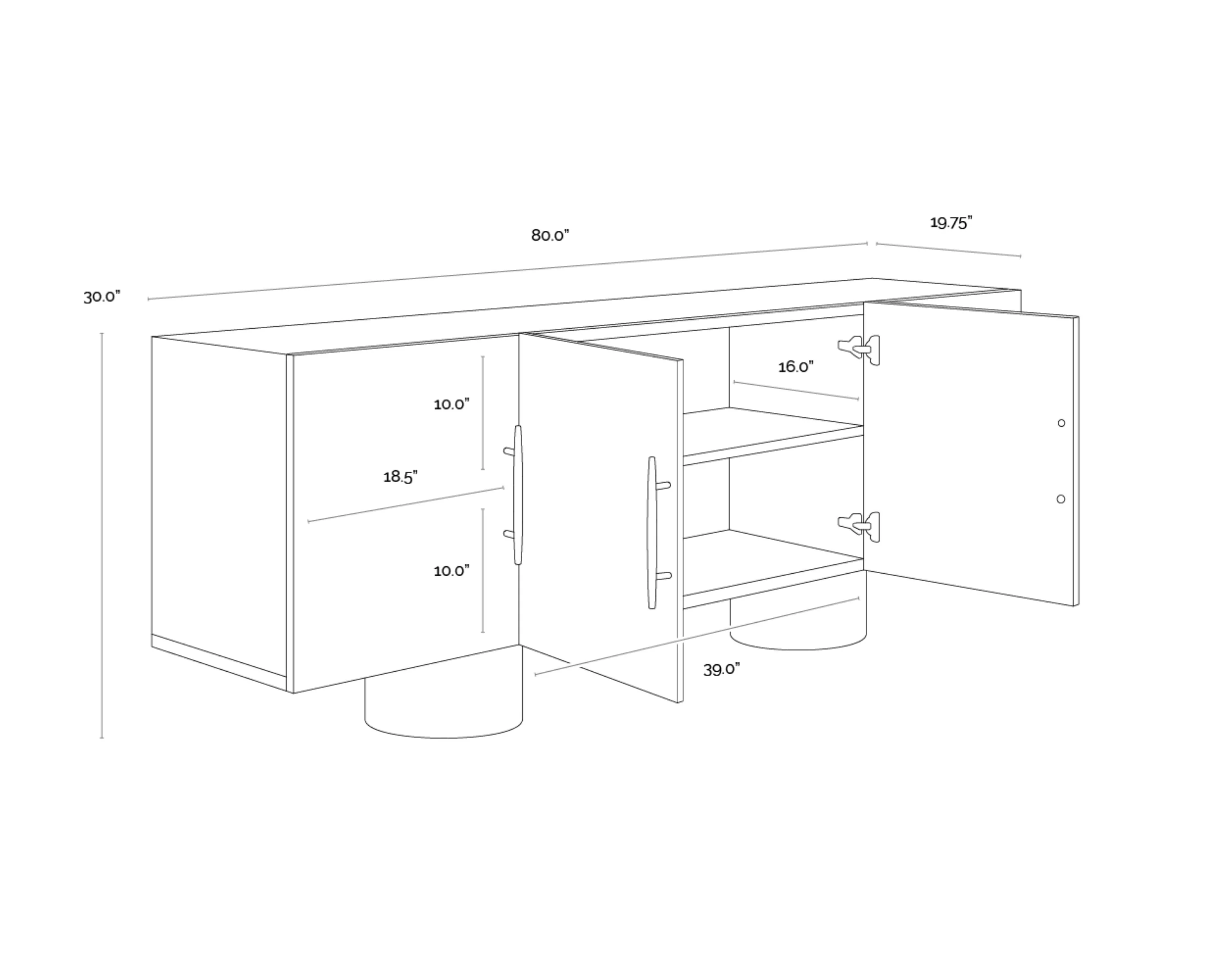 Sunpan Kresteven Sideboard - Image 8