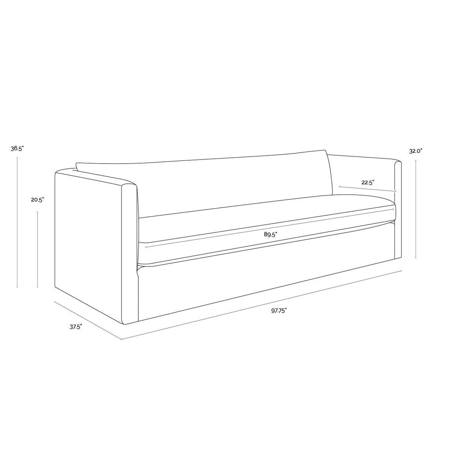 Sunpan Leander Sofa - Image 13