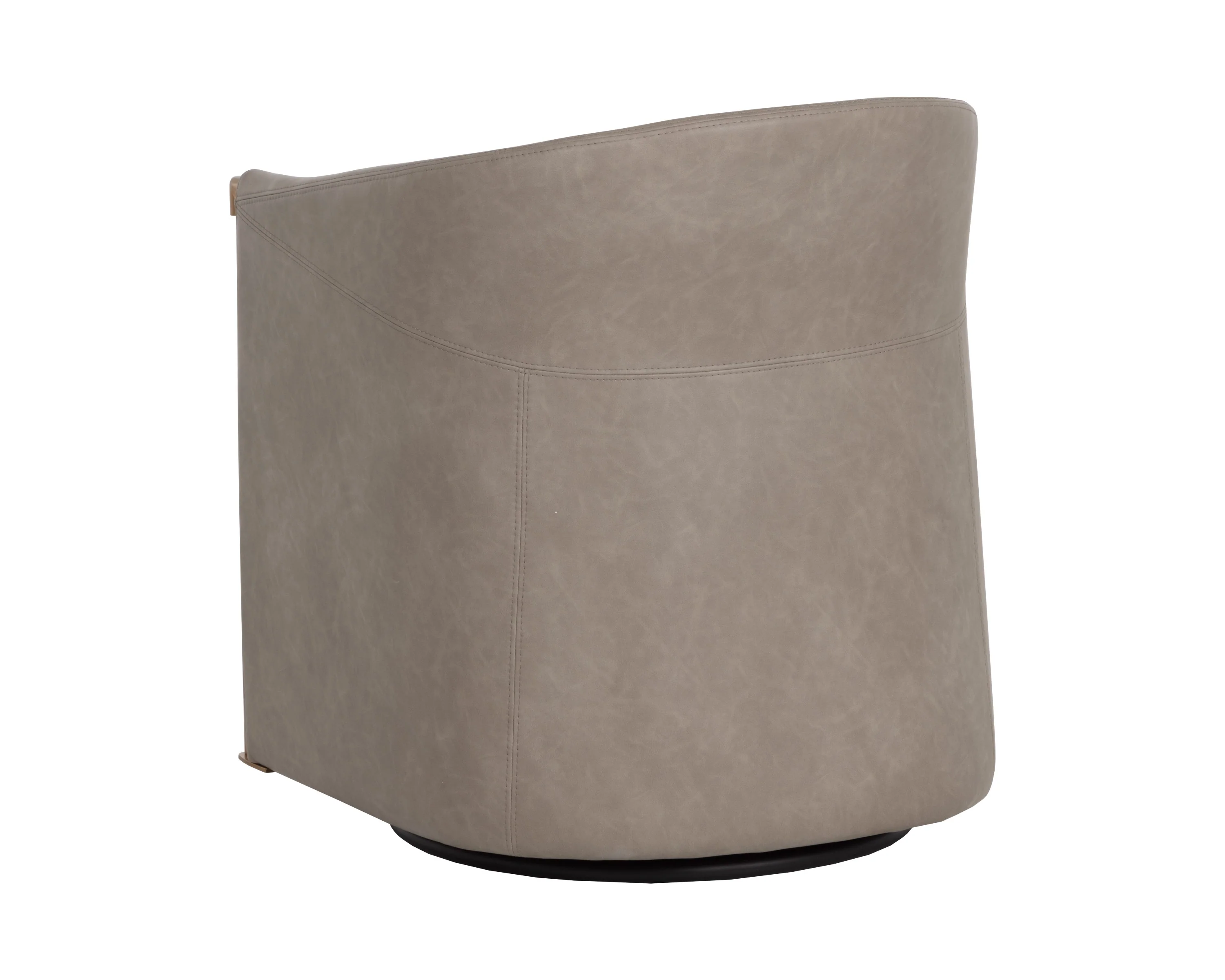 Sunpan Leontine Swivel Lounge Chair - Meg Taupe / Ivanhoe Mineral - Image 4