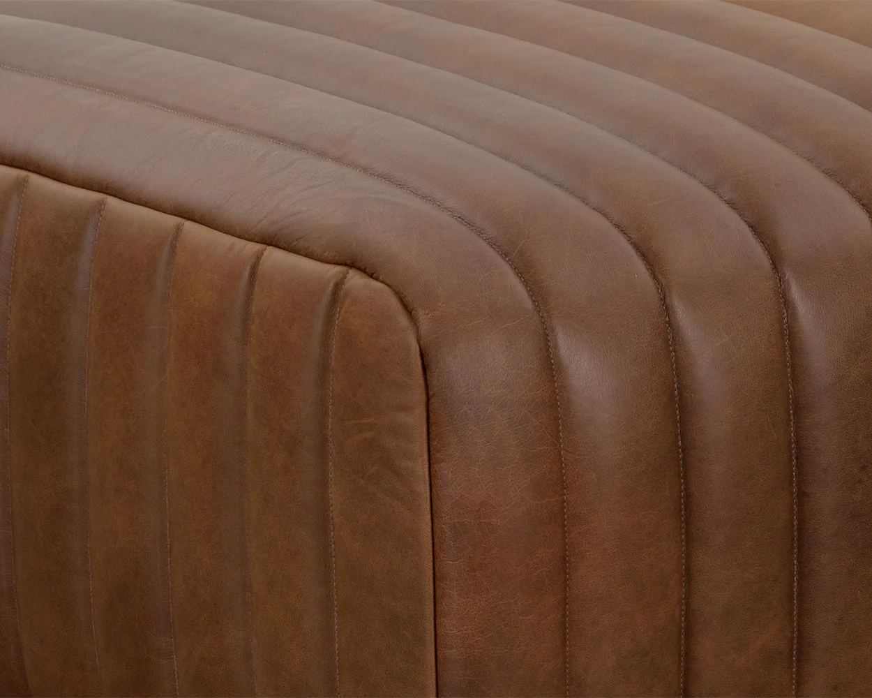 Sunpan Lewin Ottoman - Rectangular - Lucia Tobacco Leather - Image 4