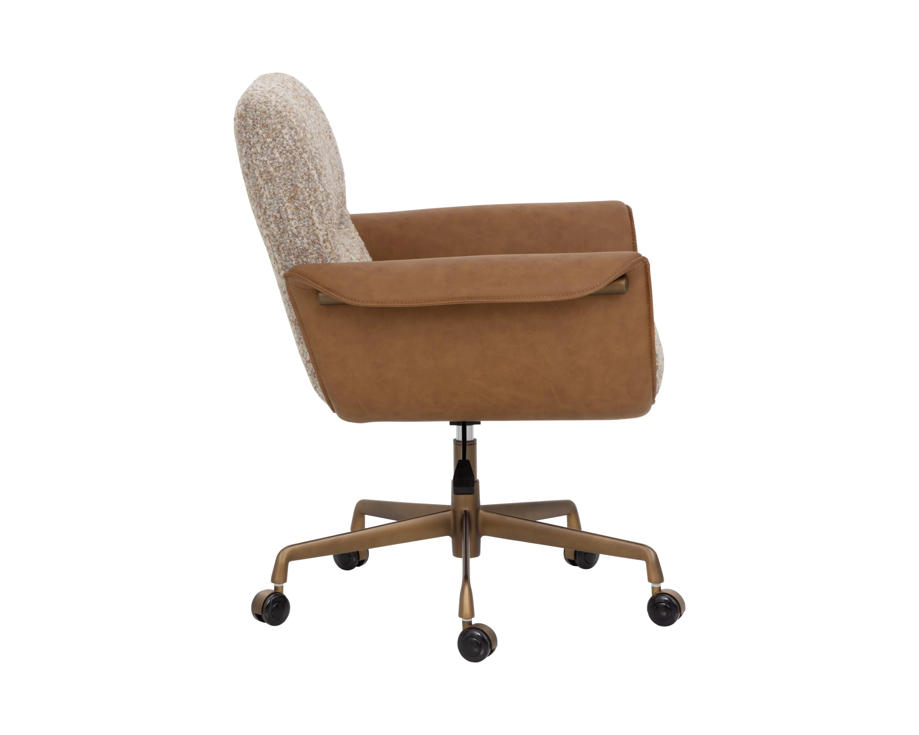 Sunpan Lomax Office Chair - Holden Dusty Greige / Milliken Cognac - Image 3