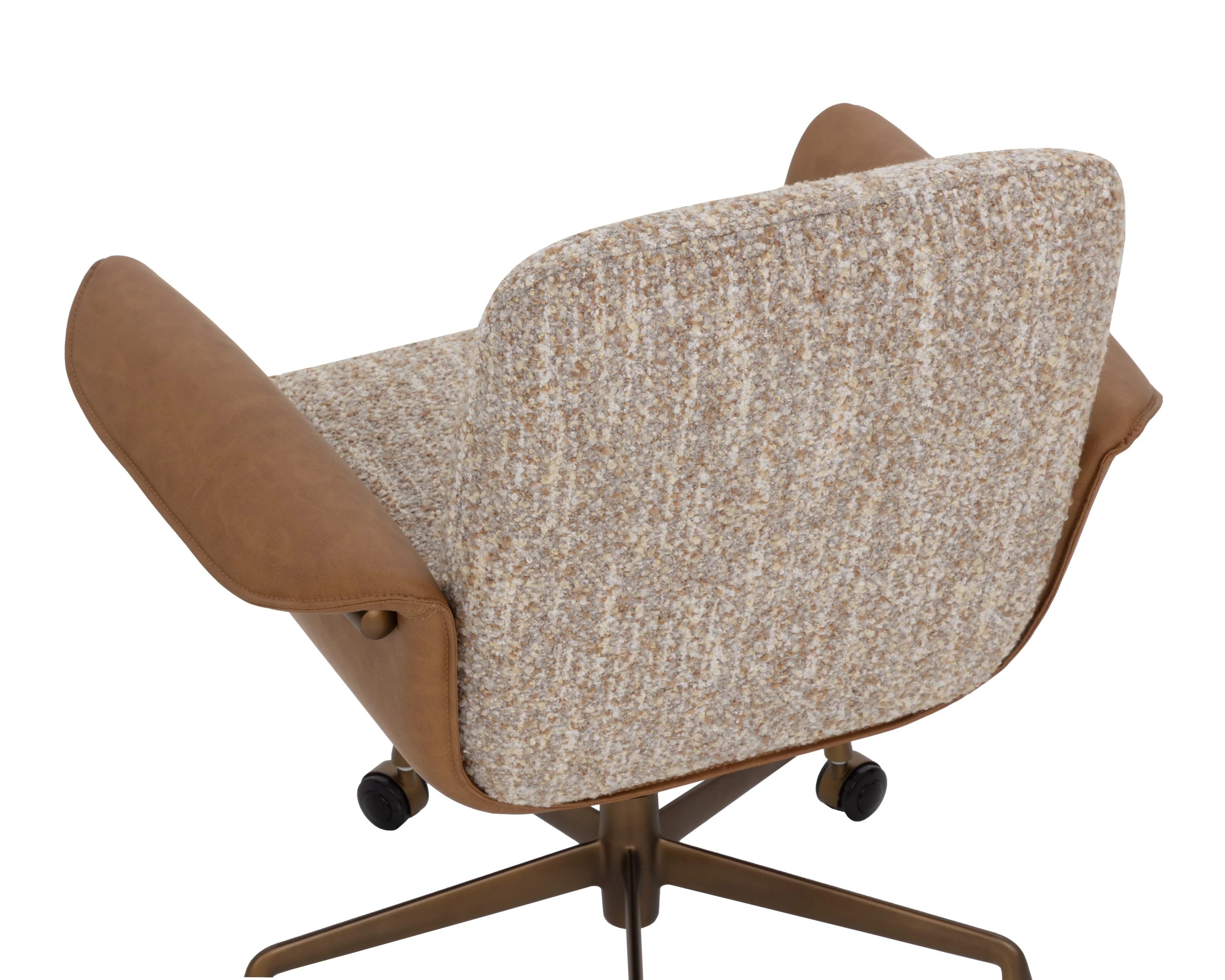 Sunpan Lomax Office Chair - Holden Dusty Greige / Milliken Cognac - Image 5