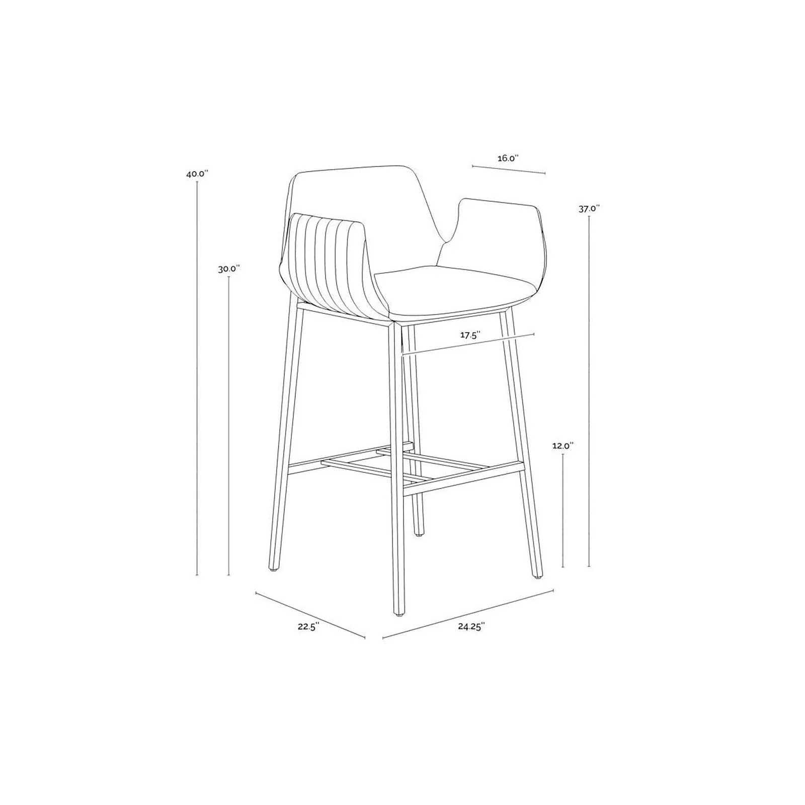 Sunpan Lucano Barstool Clearance - Image 9