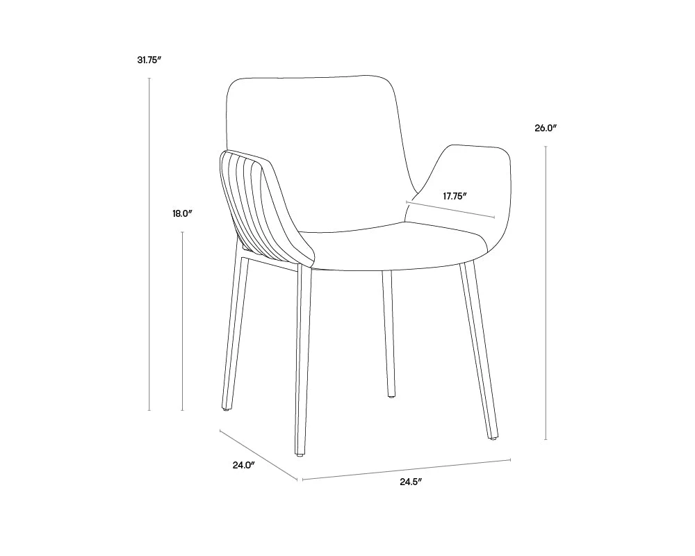Sunpan Lucano Dining Armchair - Image 31