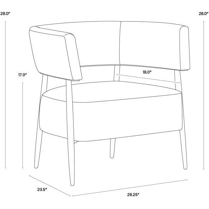 Sunpan Maestro Lounge Chair - Dove Cream - Image 7