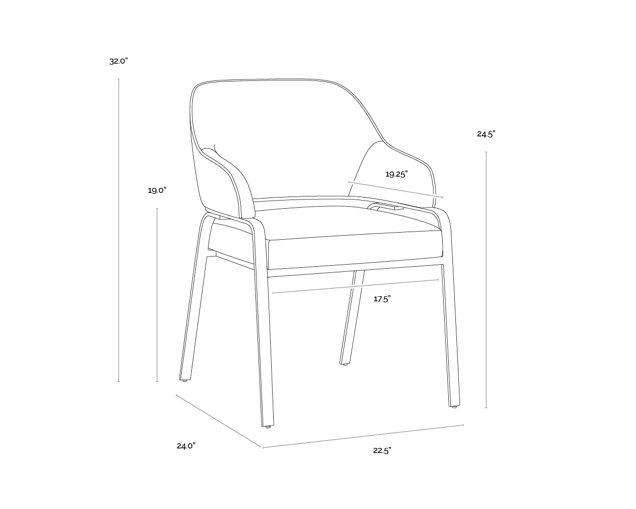 Sunpan Malachi Dining Armchair - Image 13