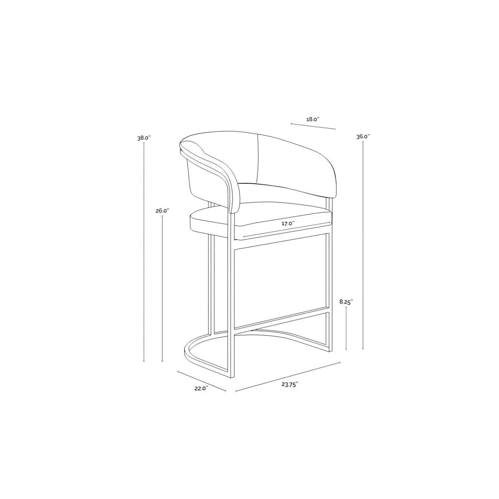Sunpan Marris Counter Stool - Image 17