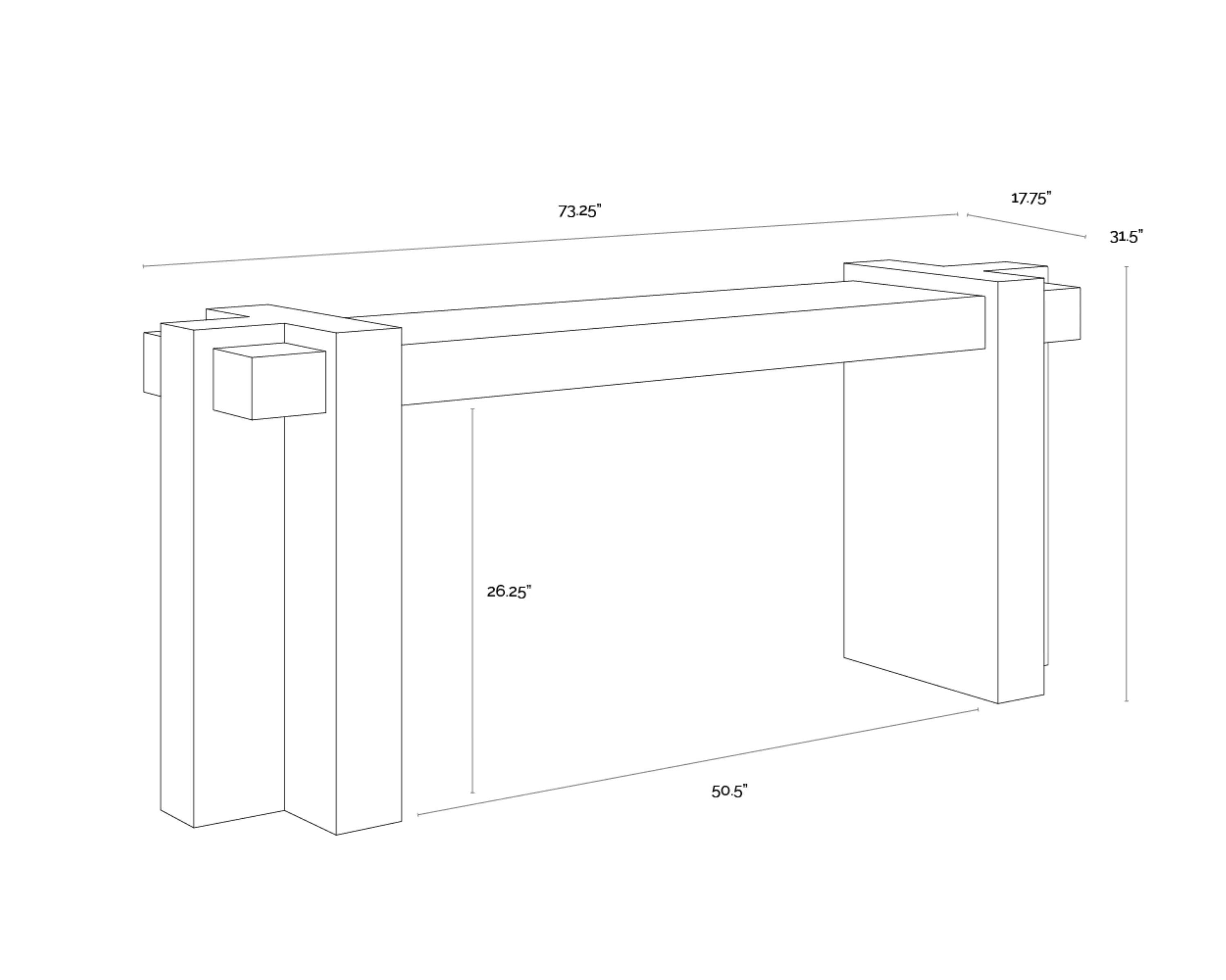 Sunpan Minerva Console Table - Image 6
