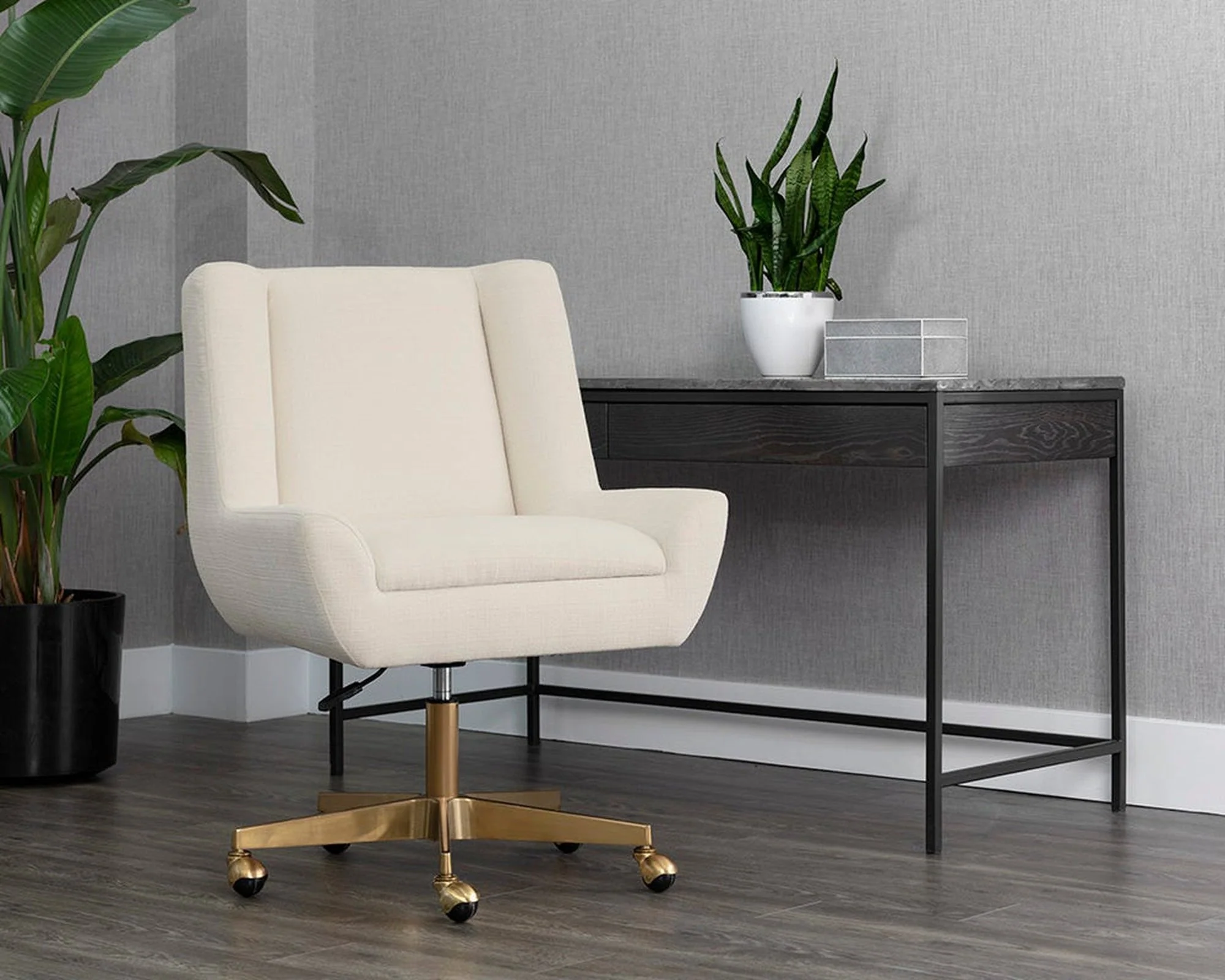Sunpan Mirian Office Chair - Zenith Alabaster - Image 8