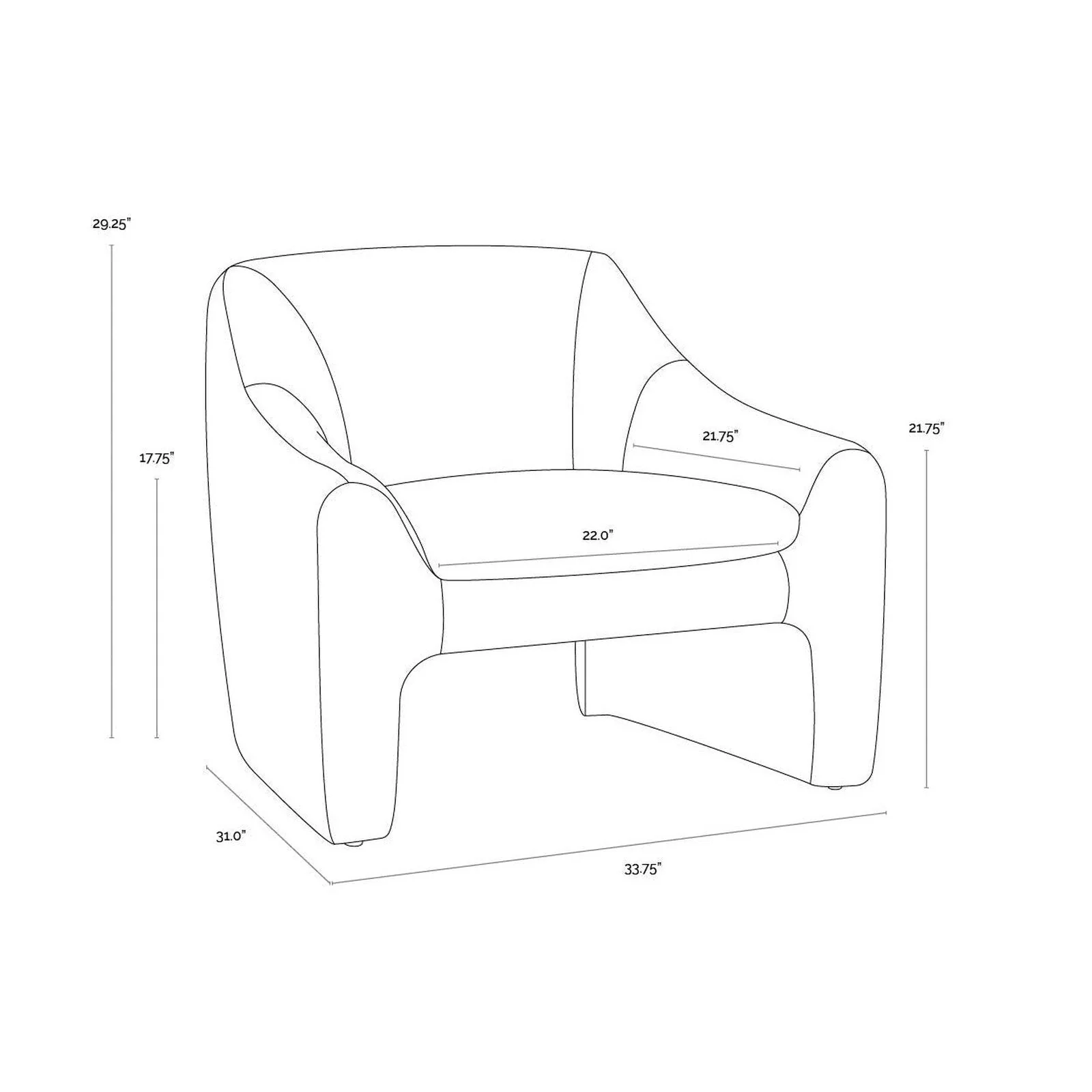 Sunpan Nevaeh Lounge Chair - Image 9